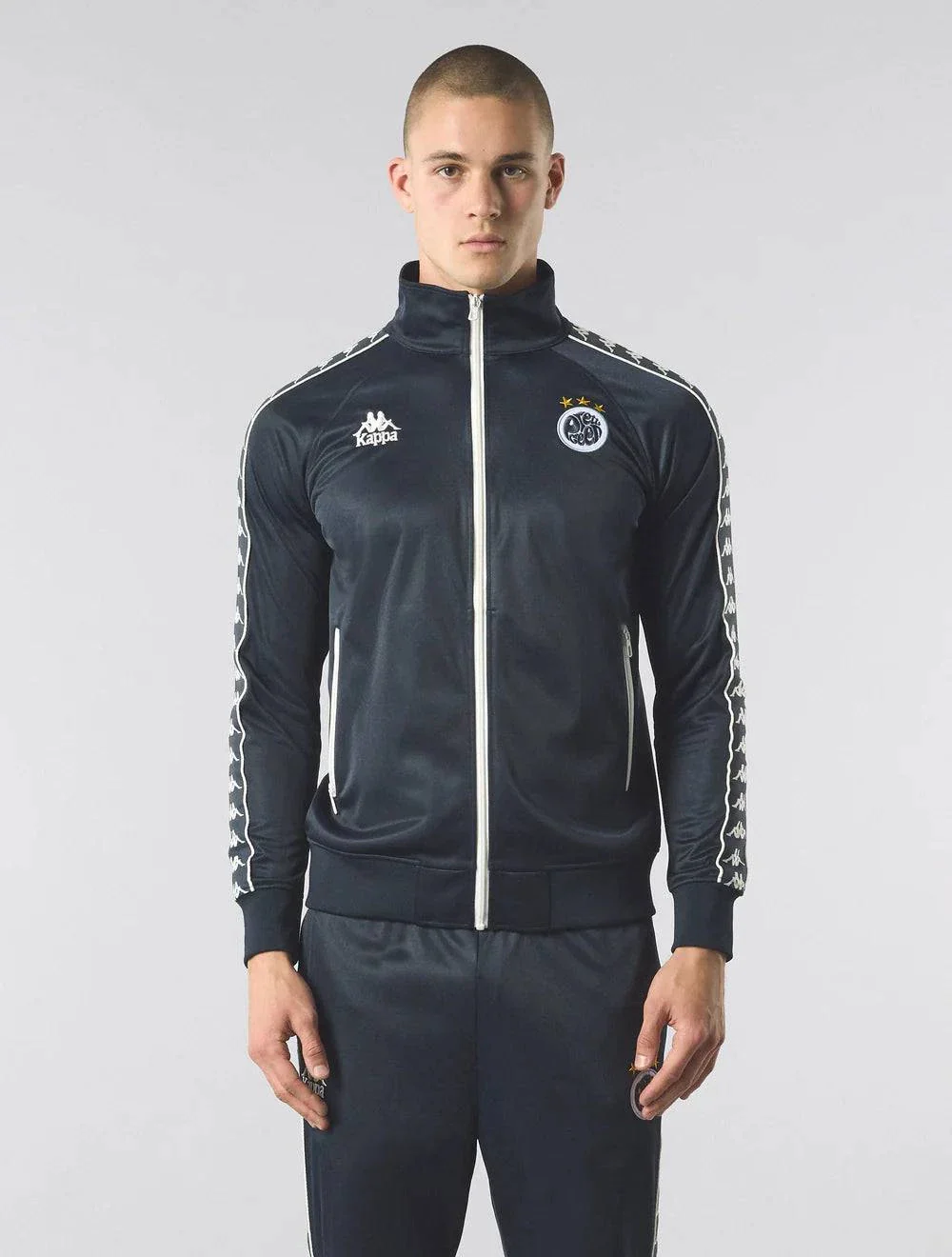 Pretty Green Maine Road Track Top Navy - Image 3