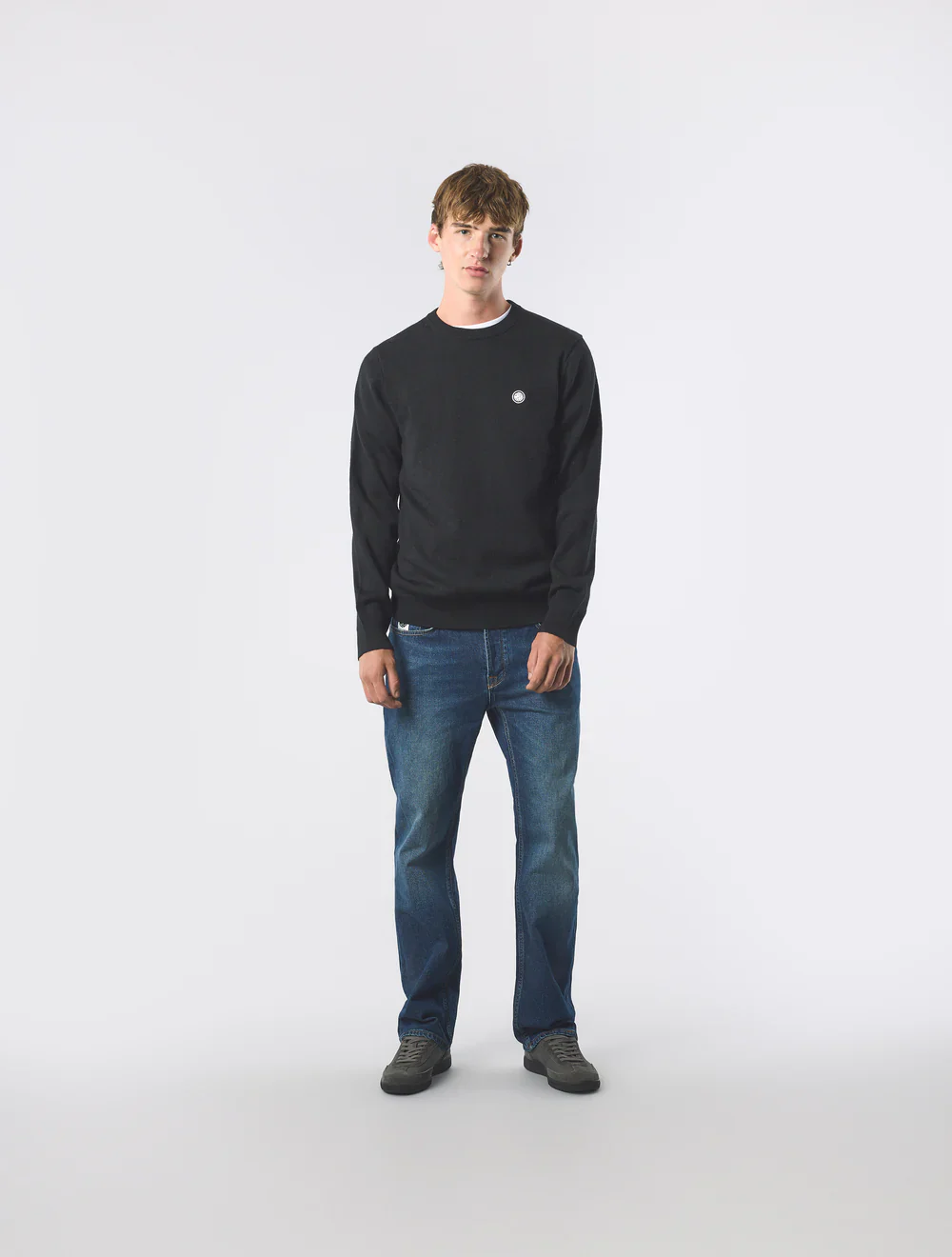 Pretty Green Crewneck Merino Blend Crew Black - Image 2