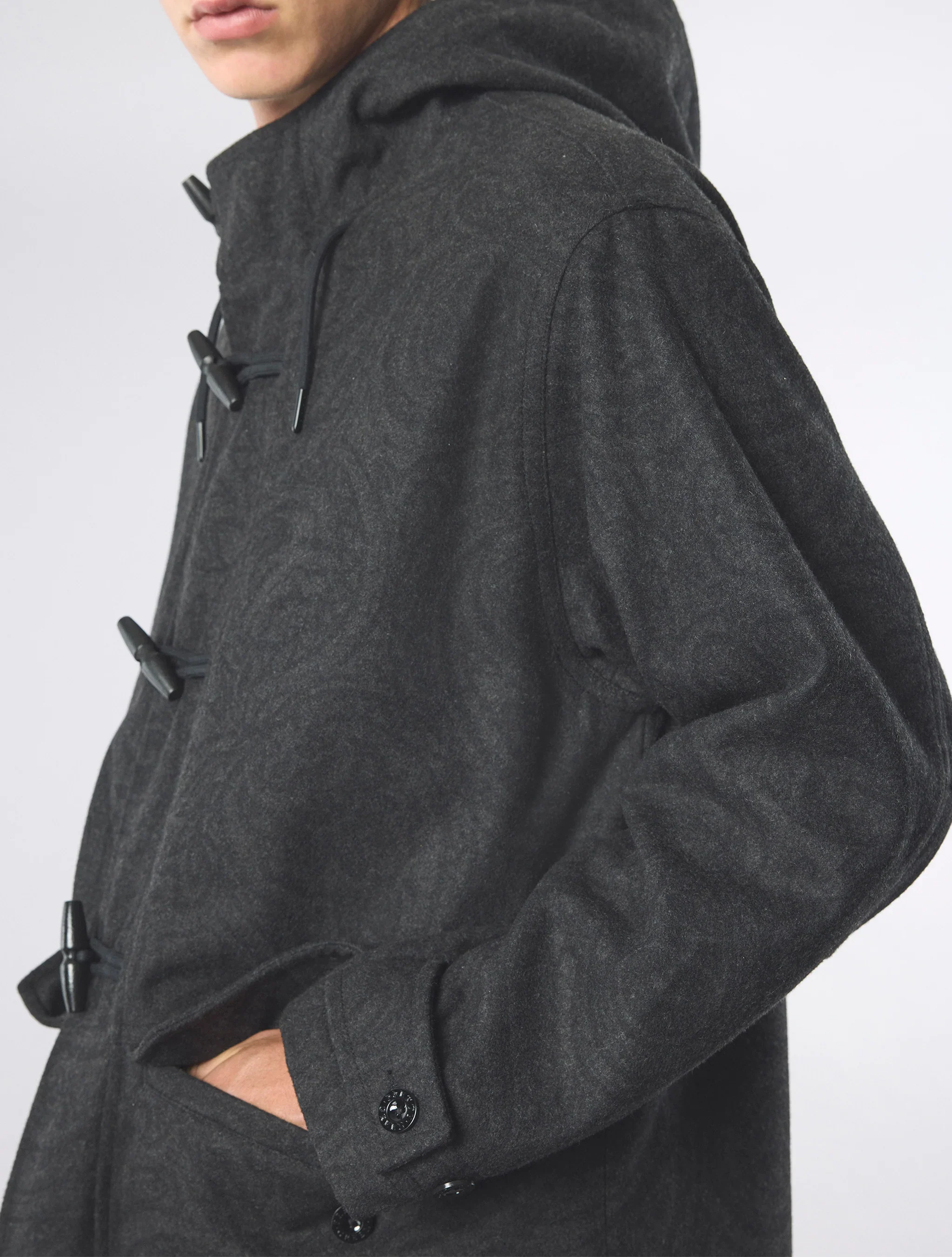 Pretty Green Randolph Duffle Coat Black - Image 3