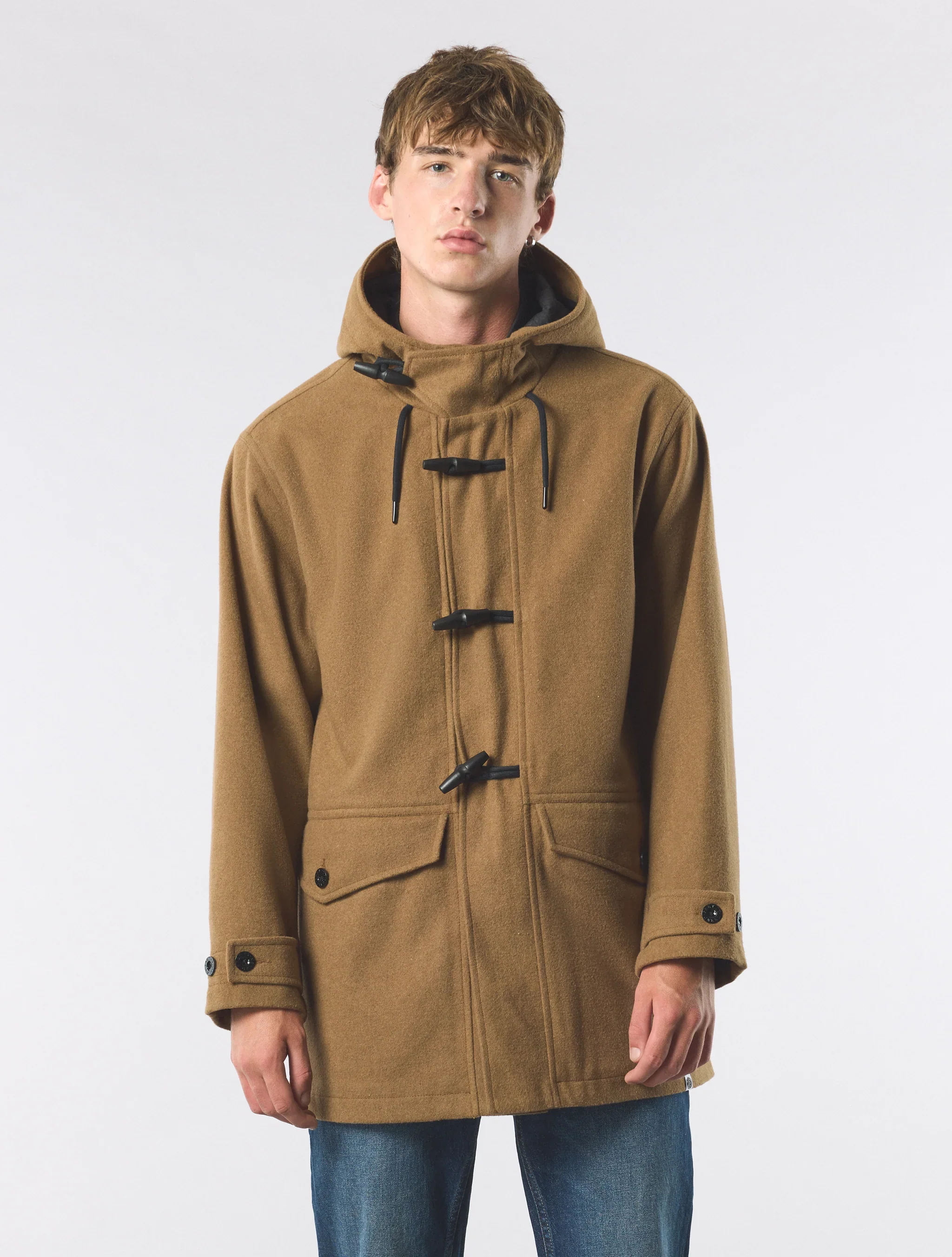 Pretty Green Randolph Duffle Coat Tan - Image 2