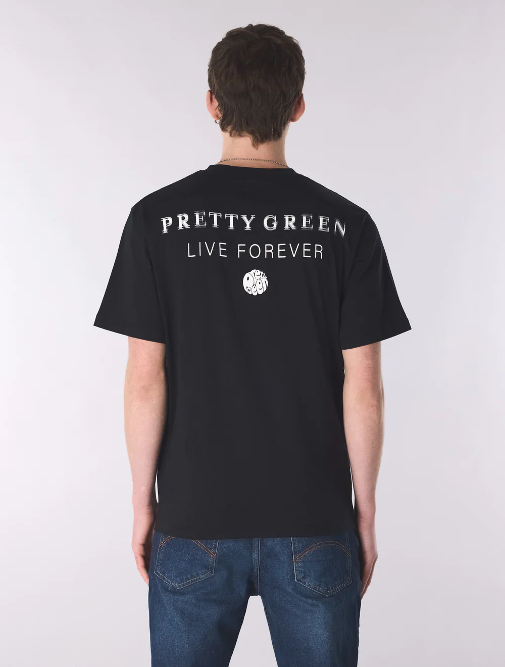 Pretty Green Refractive T-Shirt Black