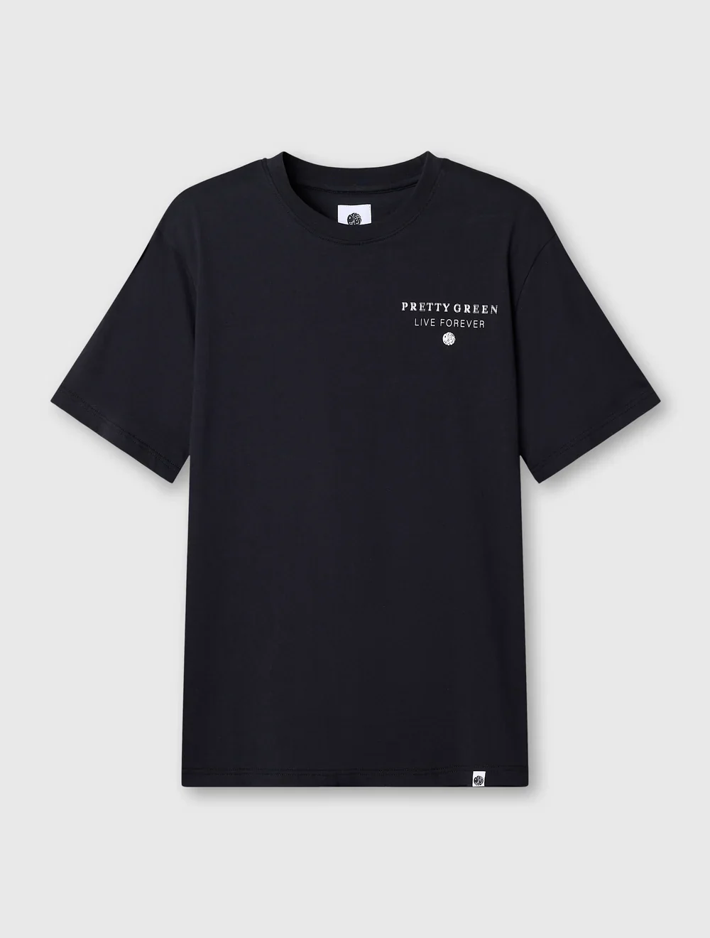 Pretty Green Refractive T-Shirt Black - Image 2