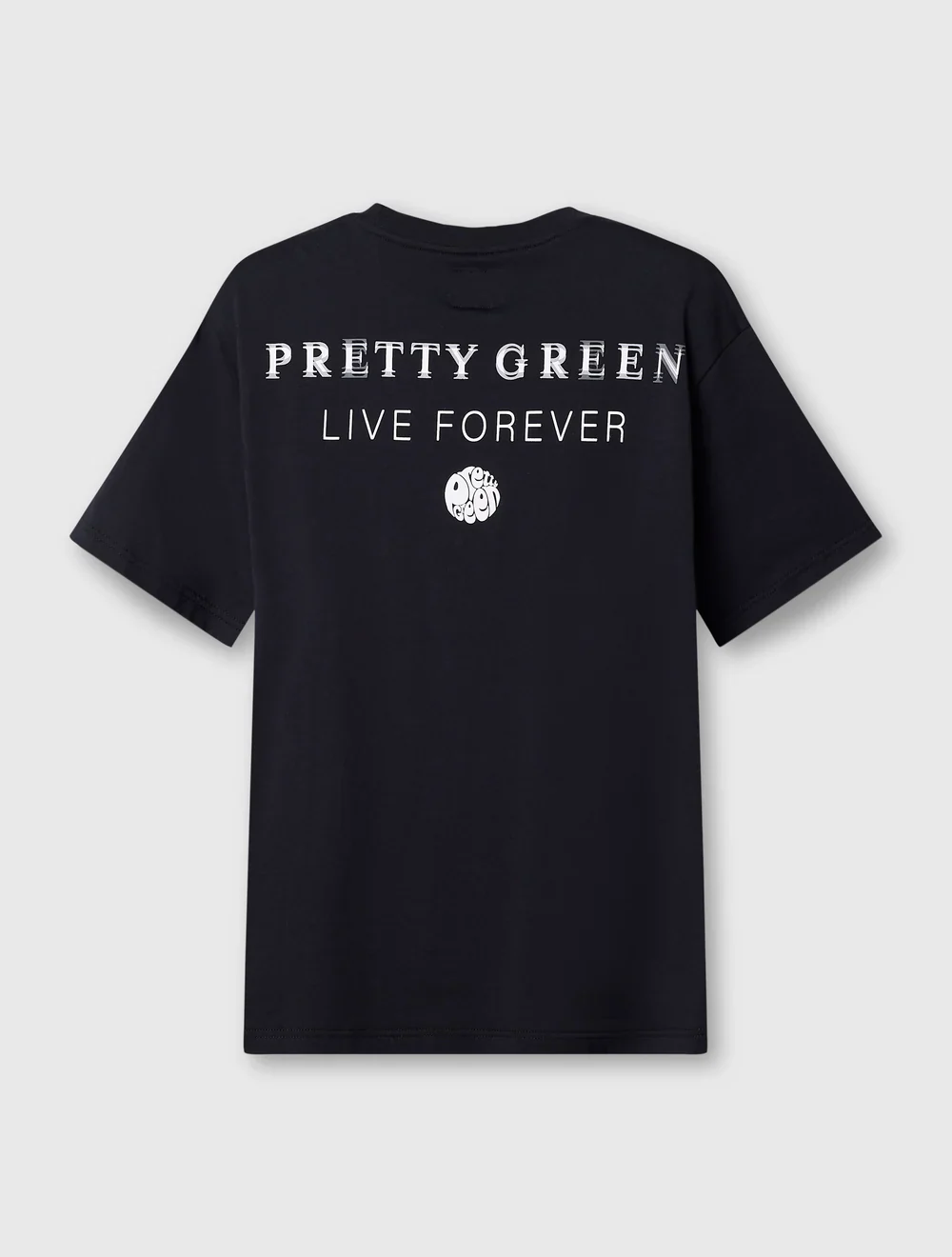 Pretty Green Refractive T-Shirt Black - Image 3