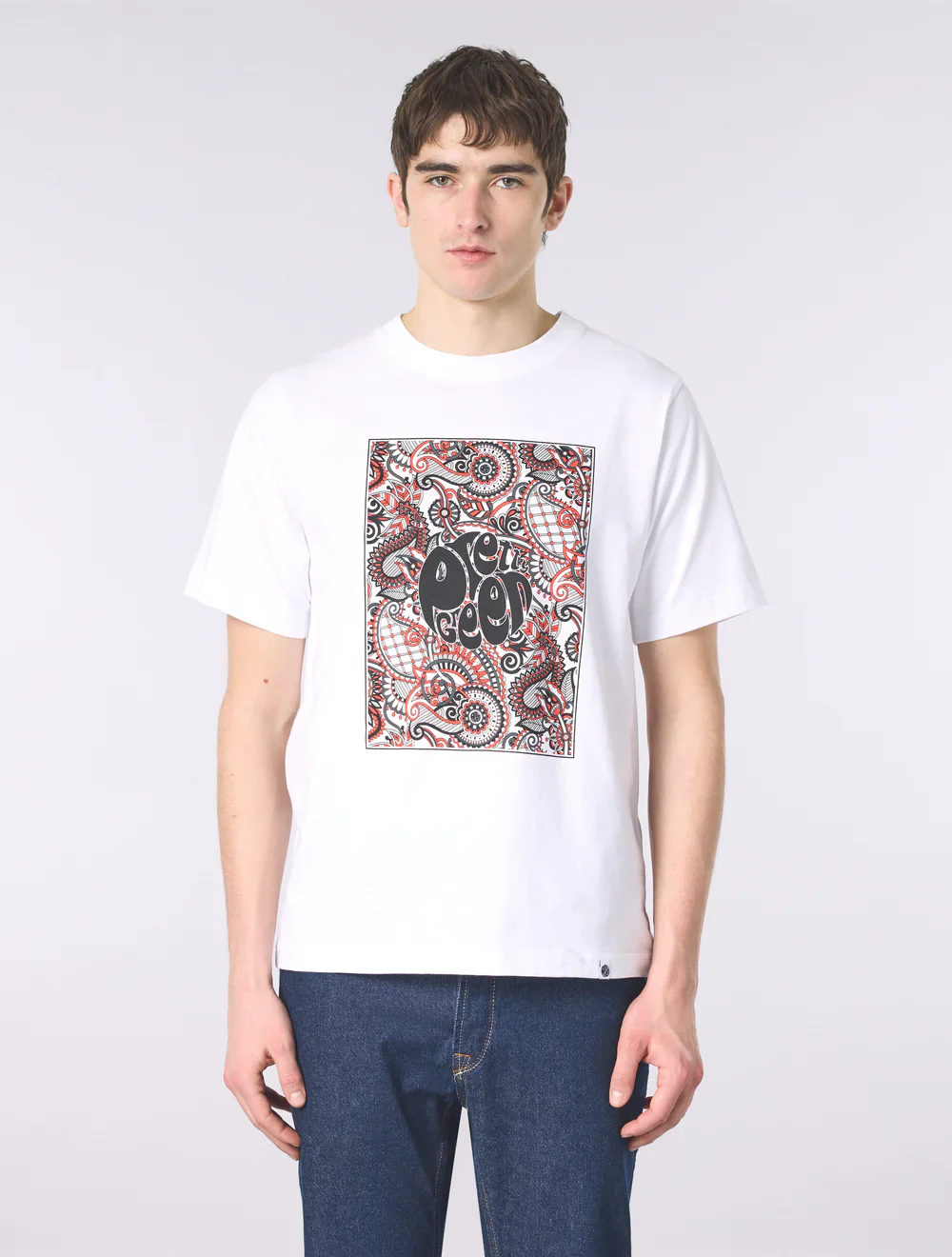 Pretty Green Resonance Box Logo T-Shirt White - Image 3