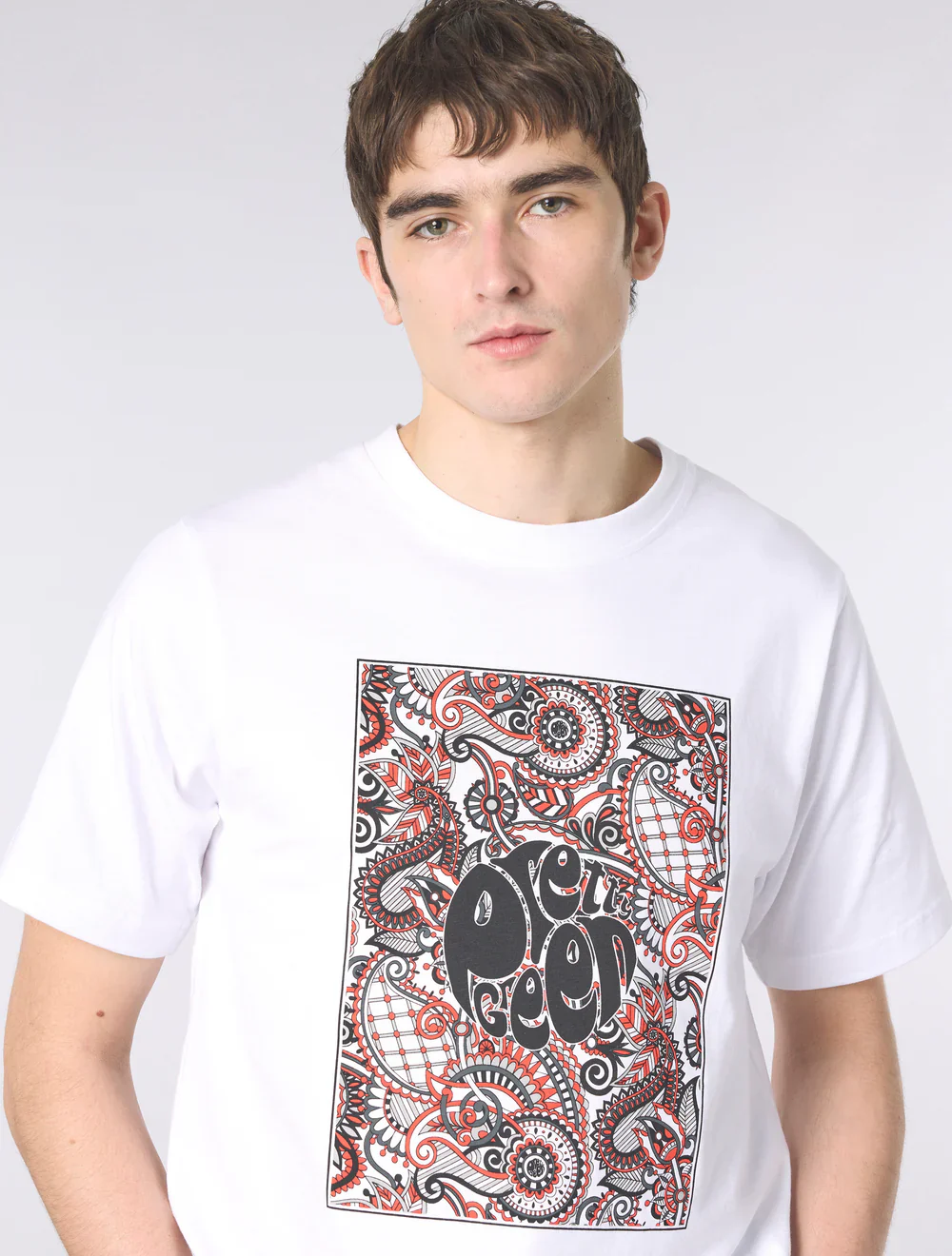 Pretty Green Resonance Box Logo T-Shirt White - Image 4
