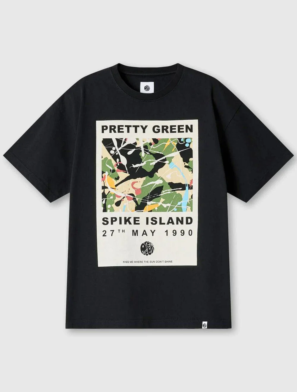 Pretty Green Spike Island T-Shirt Black