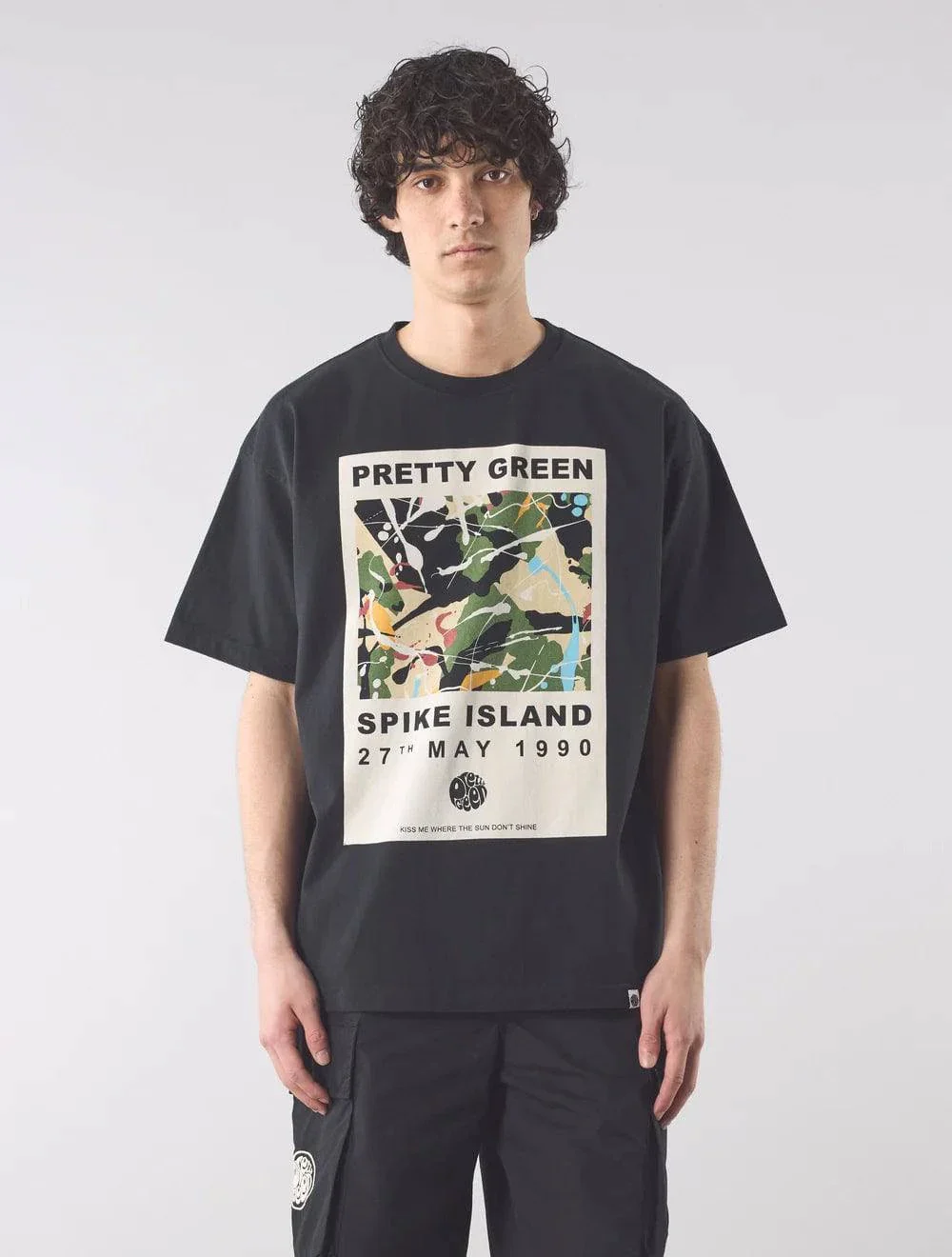 Pretty Green Spike Island T-Shirt Black - Image 2