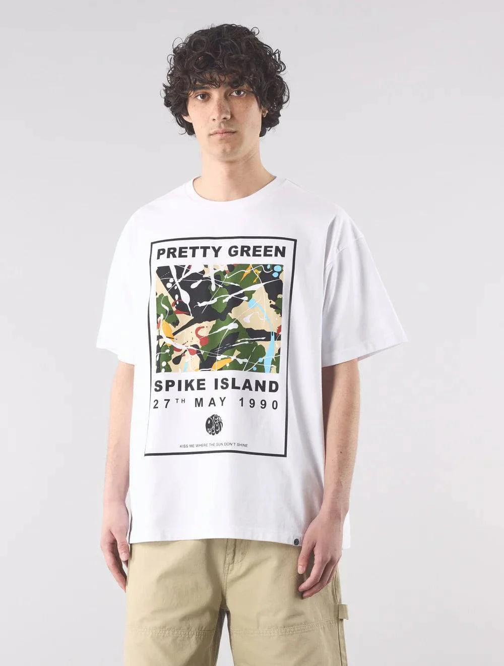Pretty Green Spike Island T-Shirt White - Image 2
