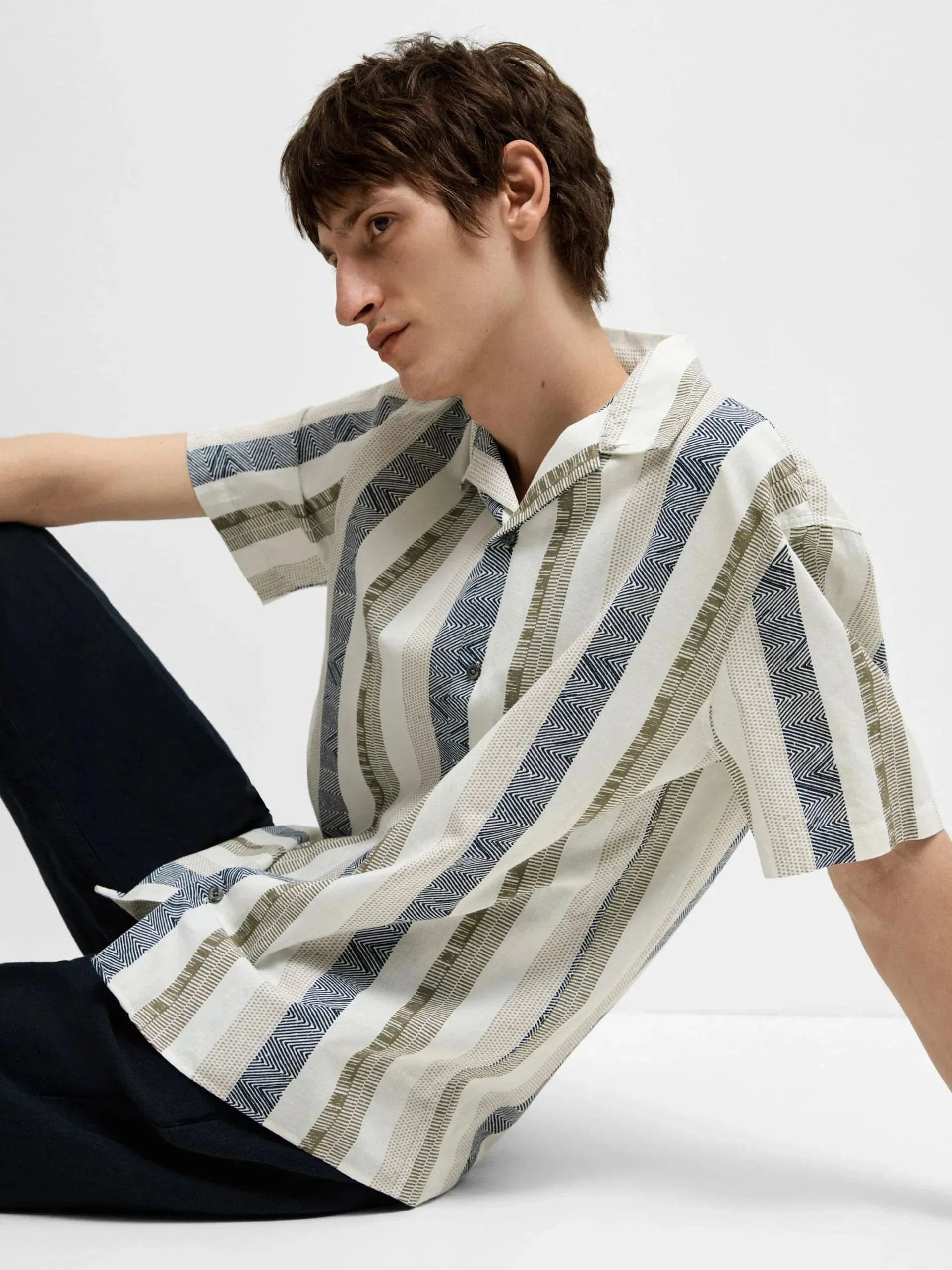 Selected Homme Linen SS Shirt - Image 3
