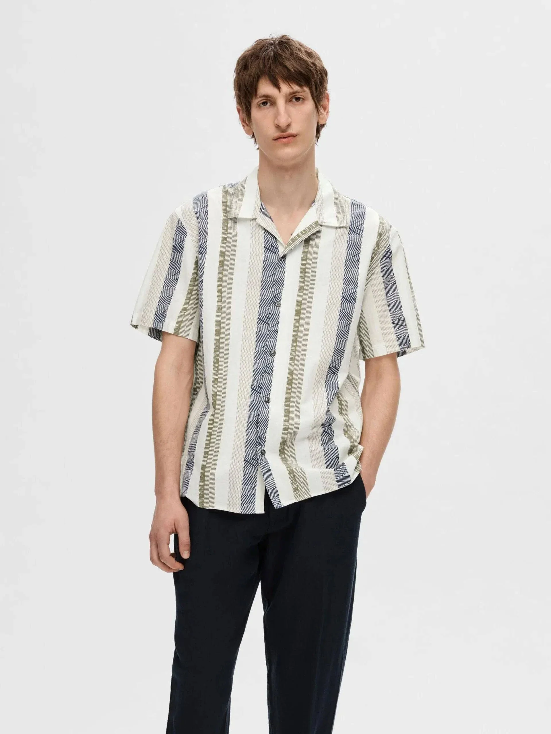 Selected Homme Linen SS Shirt - Image 4