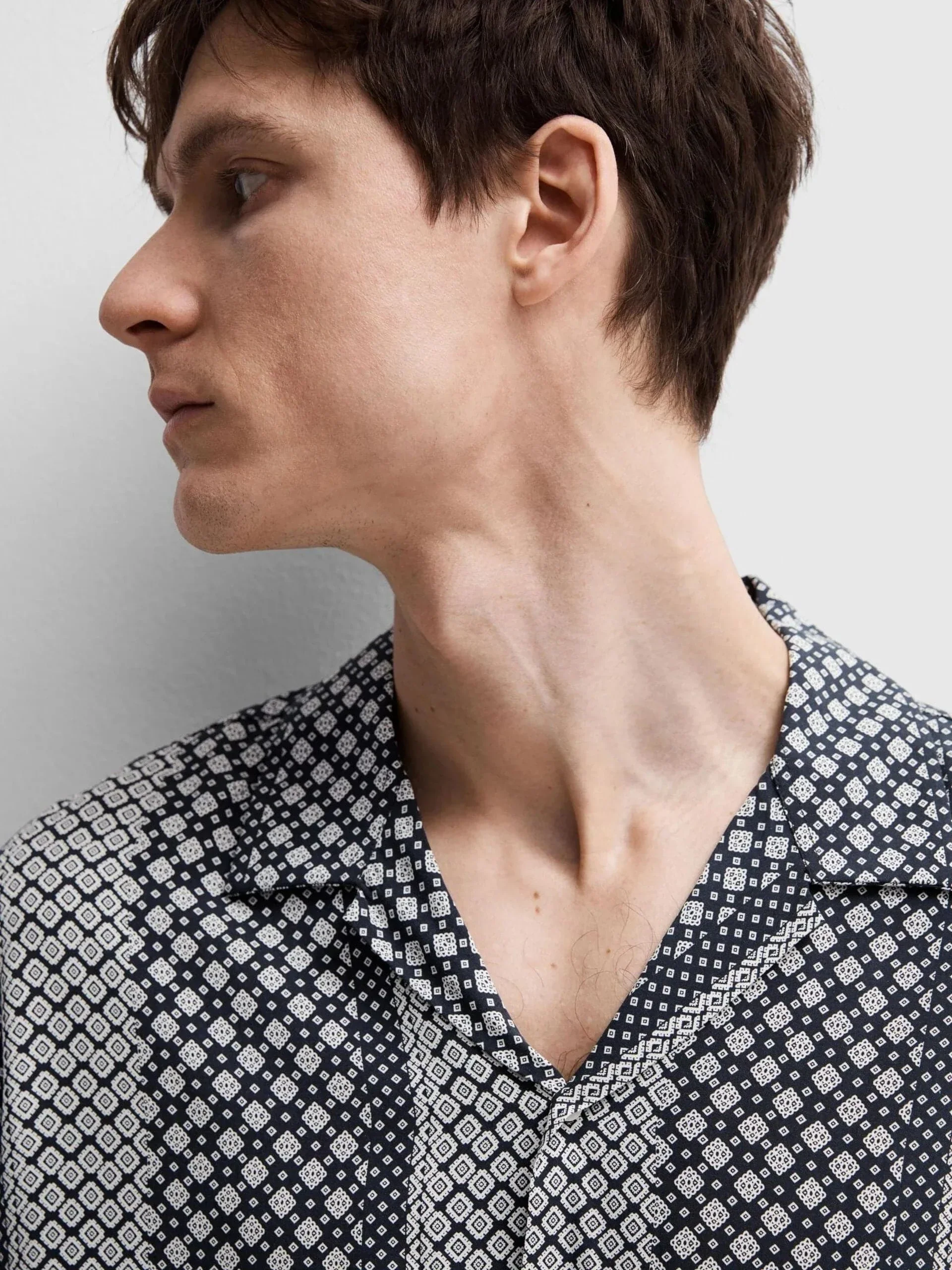 Selected Homme Vero Shirt In AOP Sky Captain - Image 4