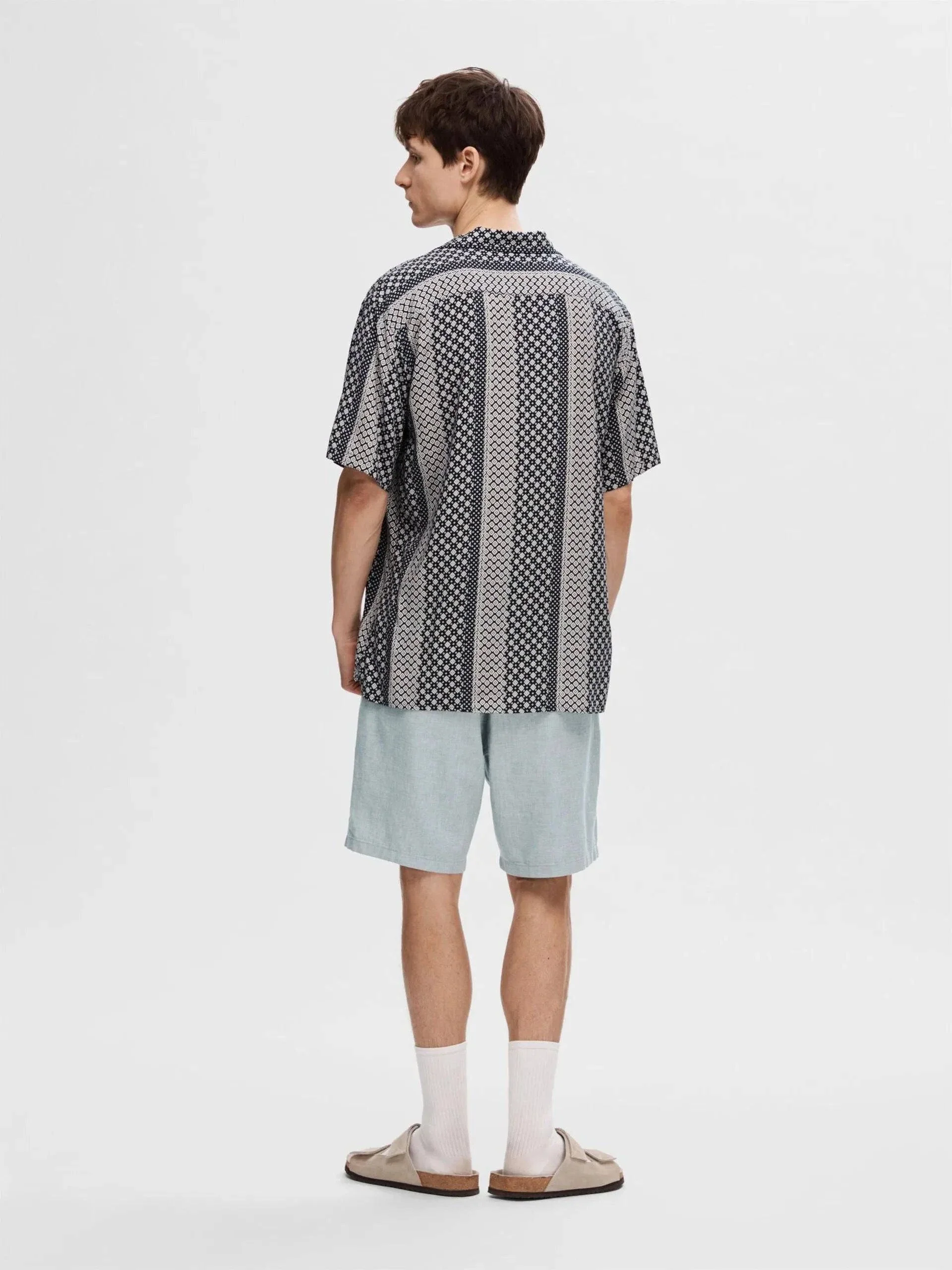 Selected Homme Vero Shirt In AOP Sky Captain - Image 5