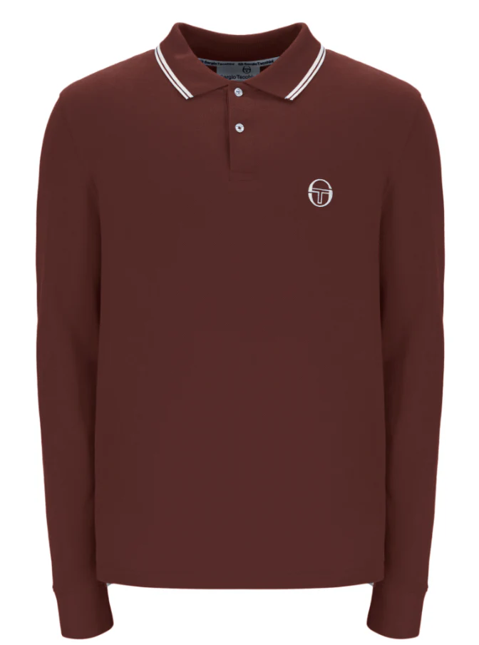 Sergio Tacchini 020 Longsleeve Polo Shirt Bitter Chocolate/Gardeina