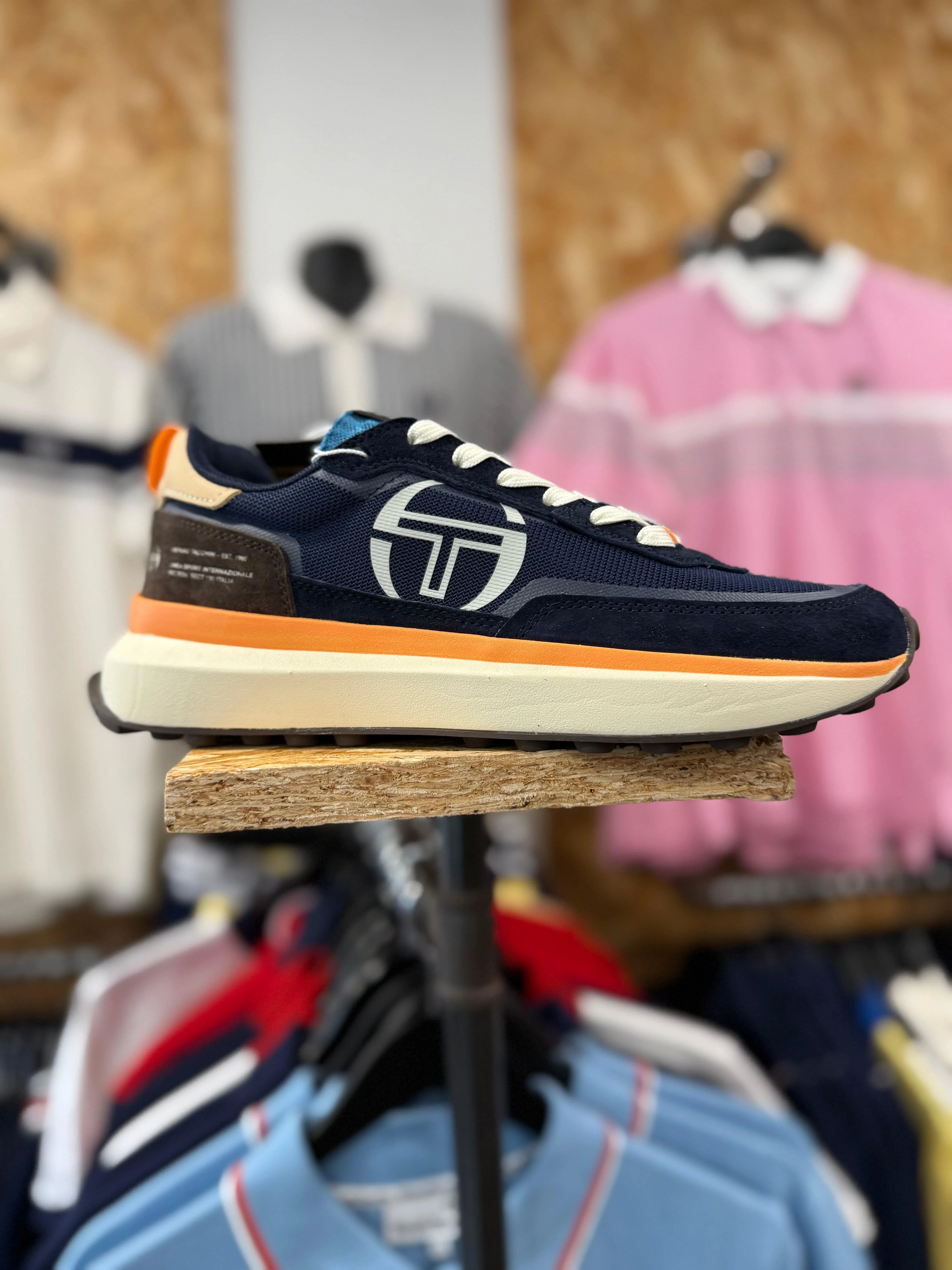 Sergio Tacchini 70's Racer Maritime Blue/Tofu/Canyon Sunset