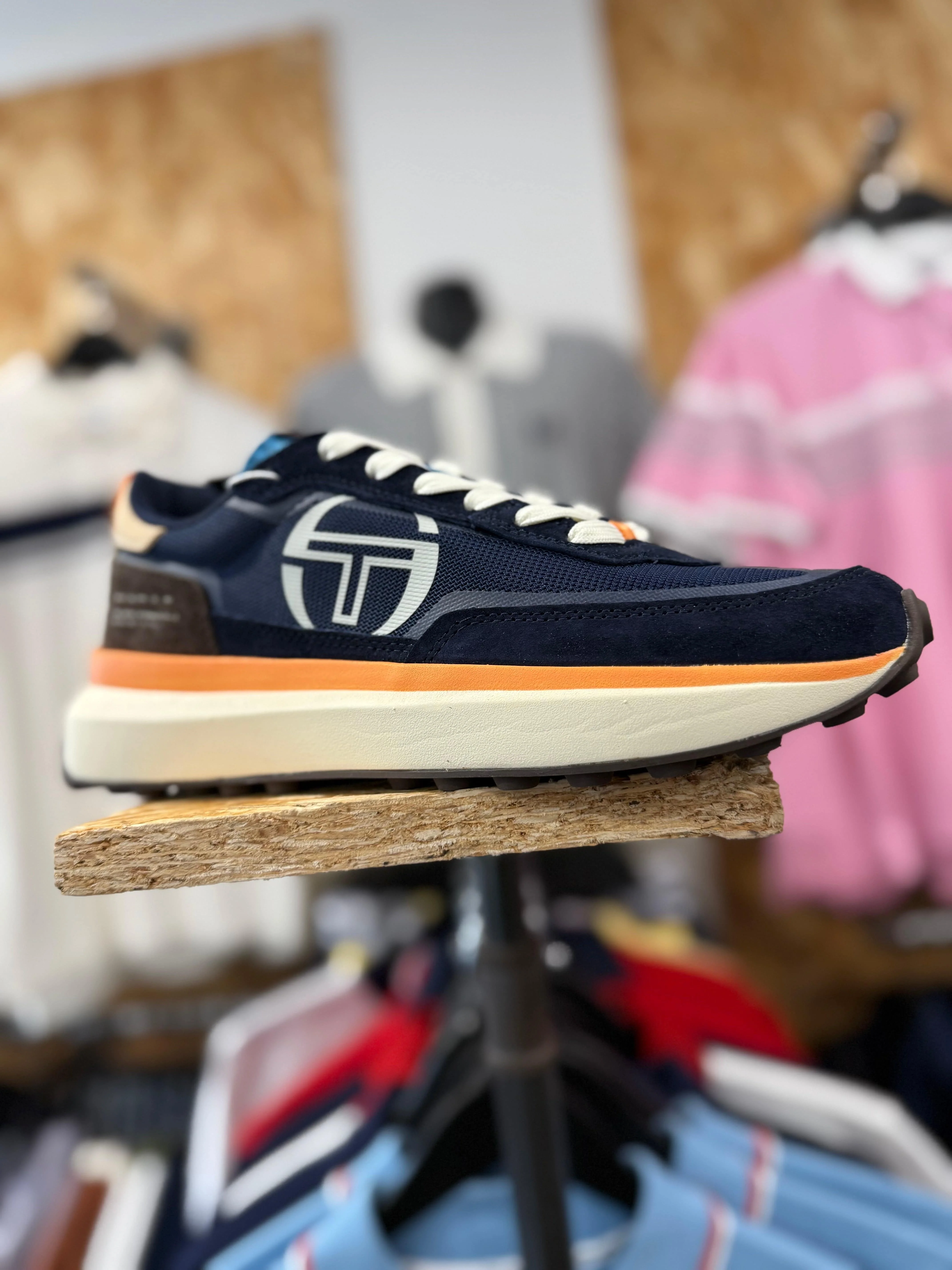 Sergio Tacchini 70's Racer Maritime Blue/Tofu/Canyon Sunset - Image 2
