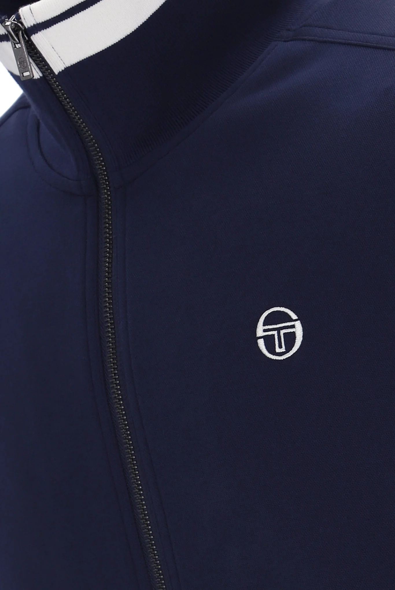 Sergio Tacchini Attilio Track Top in Maritime Blue/Gardenia - Image 3