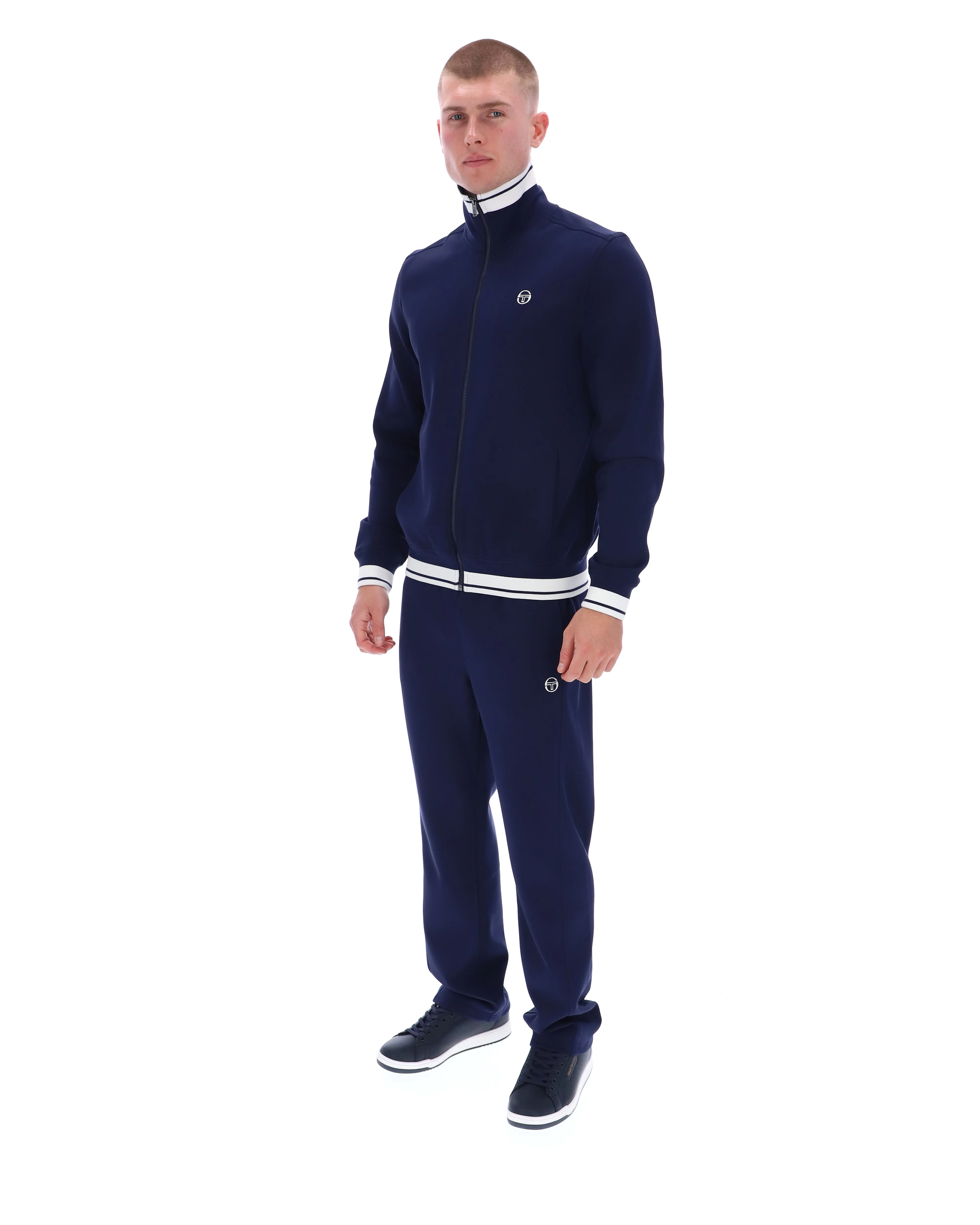 Sergio Tacchini Attilio Track Top in Maritime Blue/Gardenia - Image 6