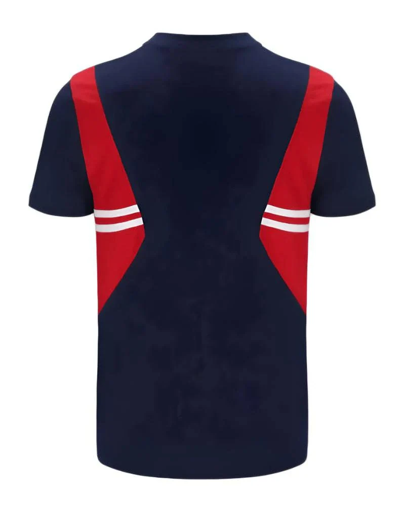 Sergio Tacchini Blow T-Shirt In Maritime Blue/ Adrenaline Rush/ White - Image 2