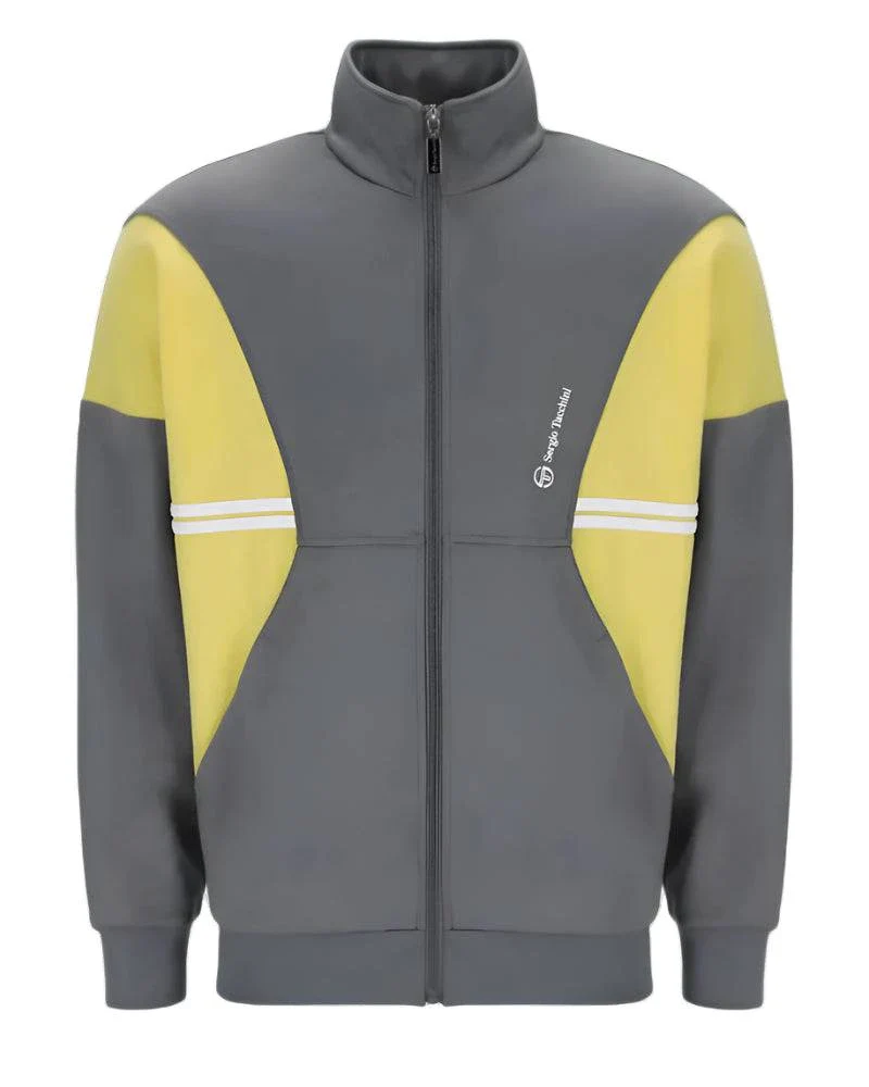 Sergio Tacchini Blow Track Top In Quiet Shade/ Lemon Drop/ White