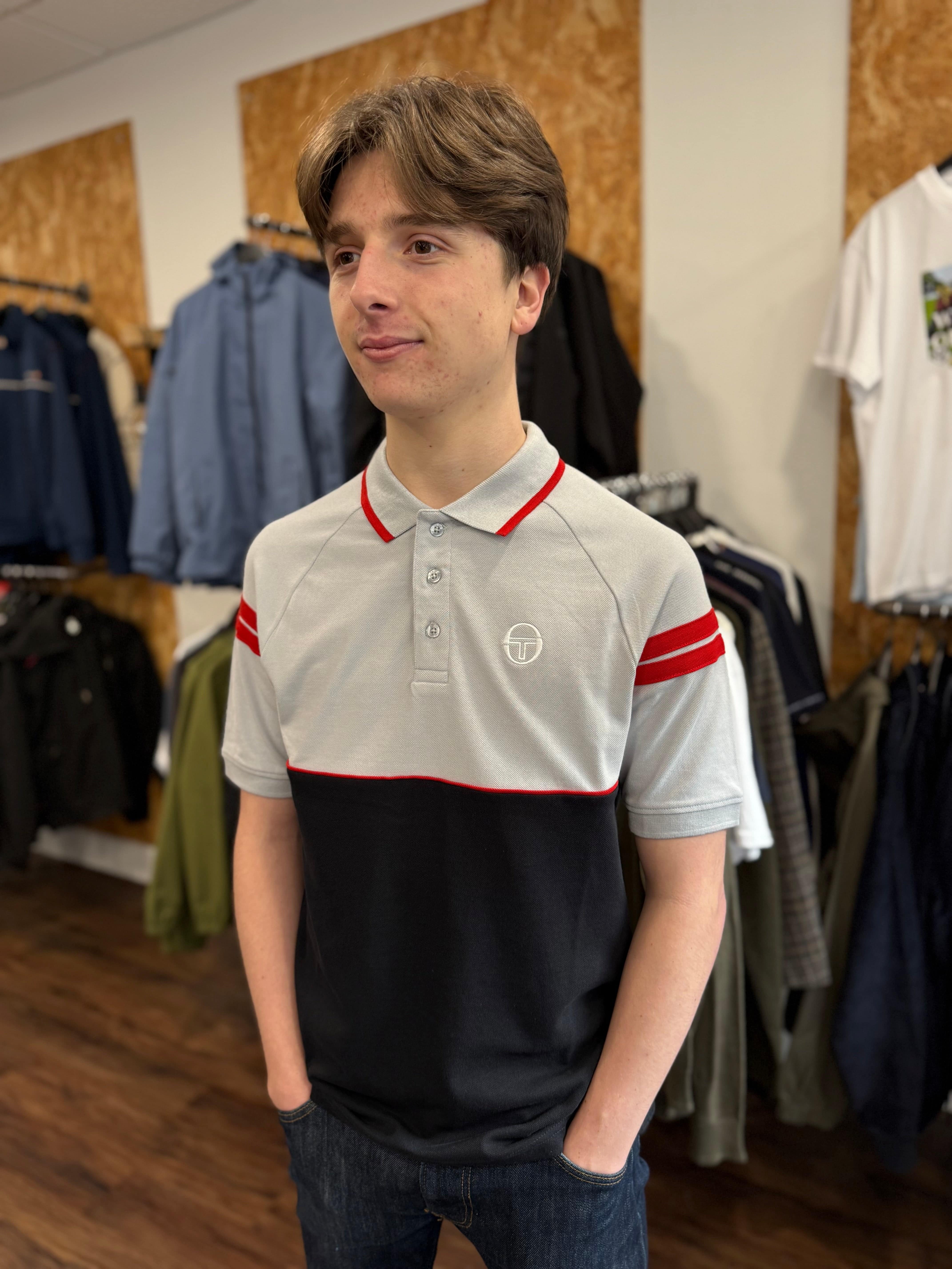 Sergio Tacchini Cambio Polo High Rise/Black/Adrenaline Rush - Image 3