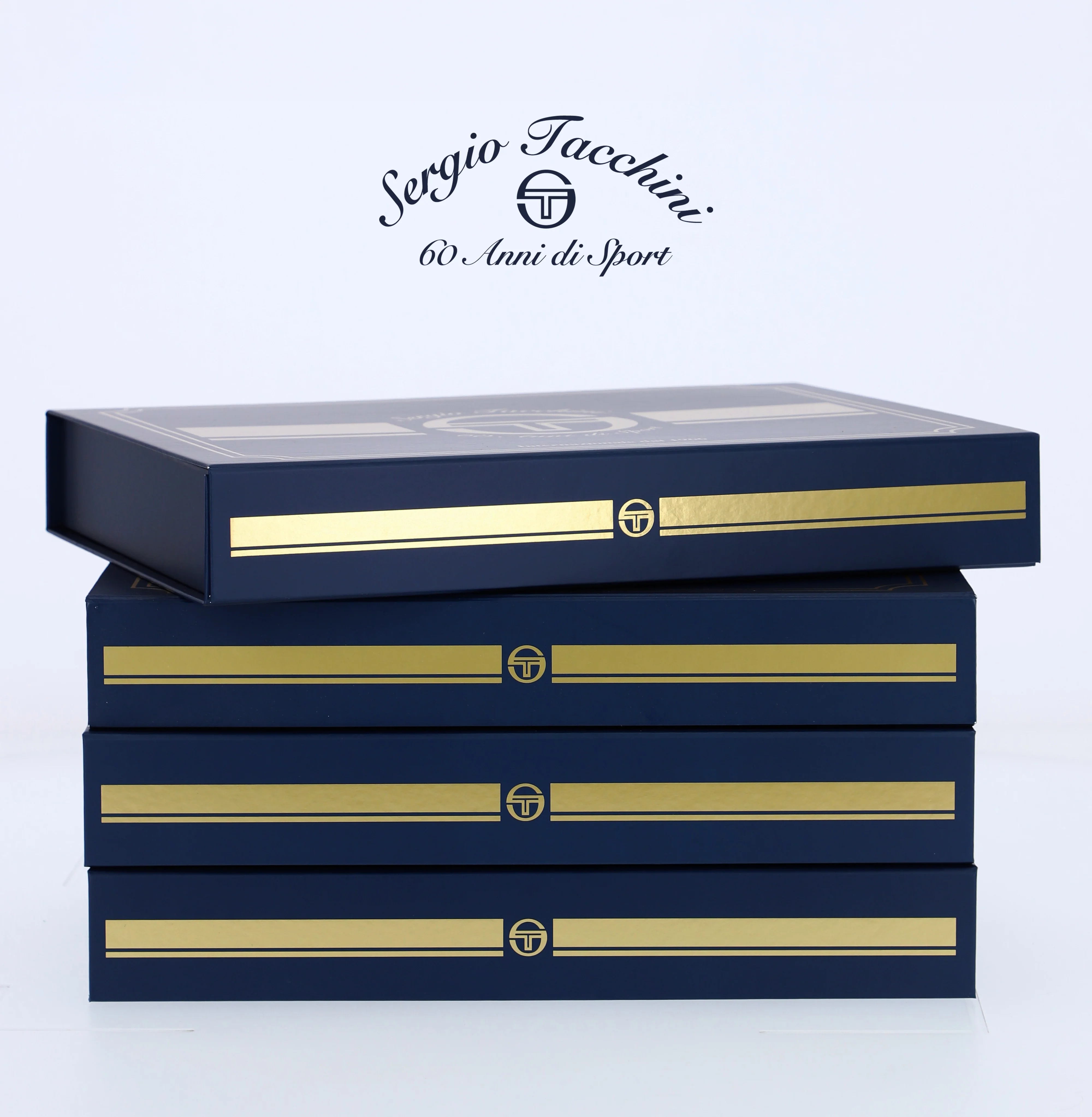 Sergio Tacchini 60th Anniversary Youngline Polo Gardenia/Maritime Blue - Image 3