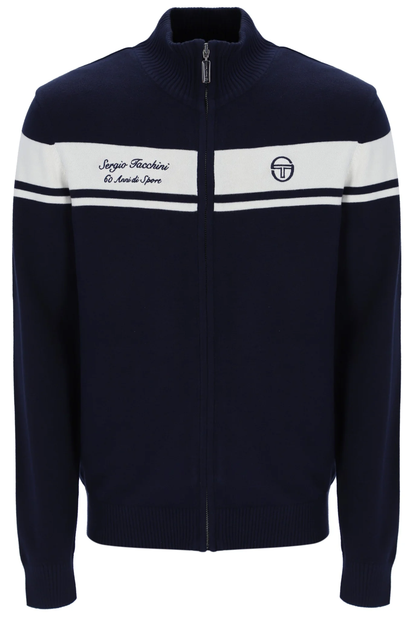 Sergio Tacchini 60th Anniversary Capomasters Track Top Maritime Blue/Gardenia - Image 8
