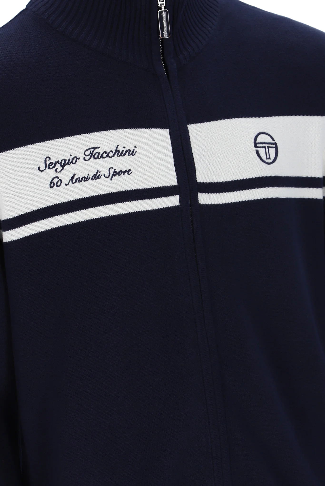 Sergio Tacchini 60th Anniversary Capomasters Track Top Maritime Blue/Gardenia - Image 9