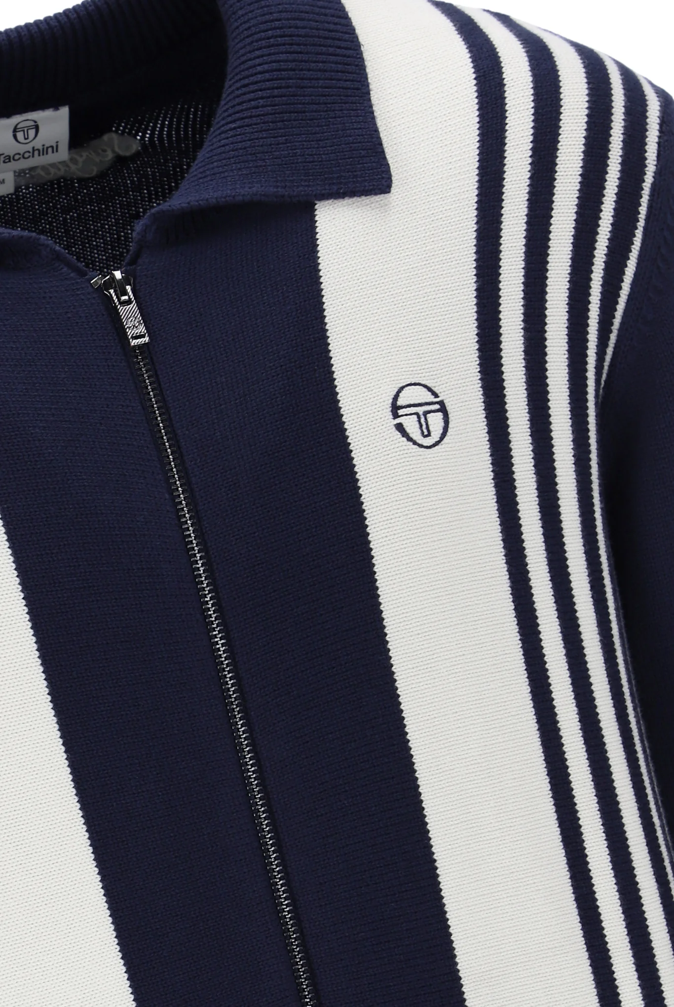 Sergio Tacchini Cipri Knitted Cardigan in Navy/Gardenia - Image 3