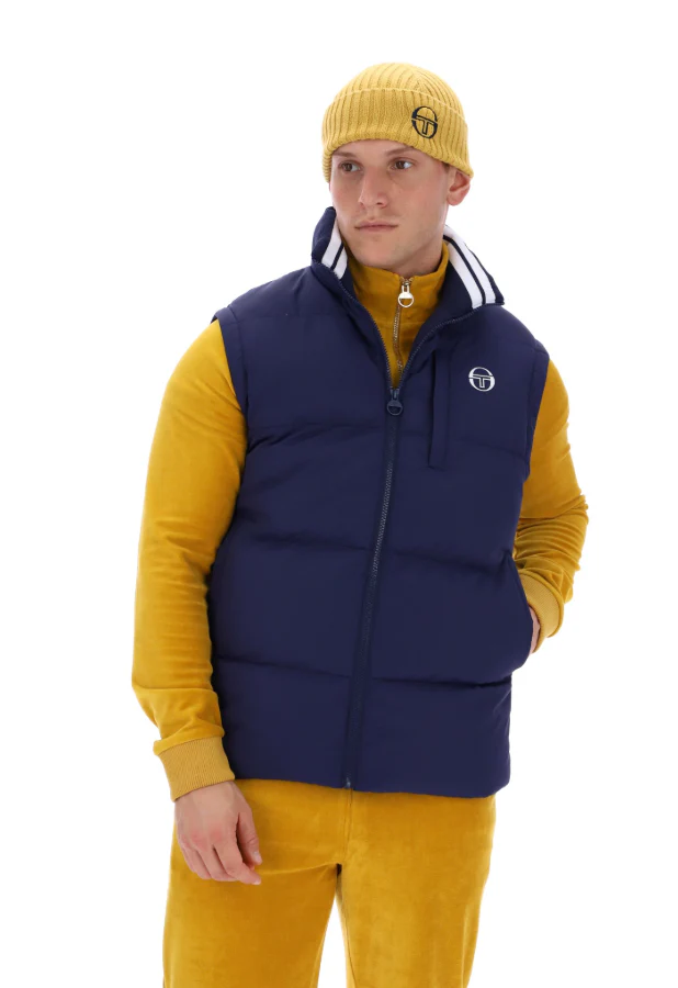 Sergio Tacchini Court Padded Puffer Gillet Navy