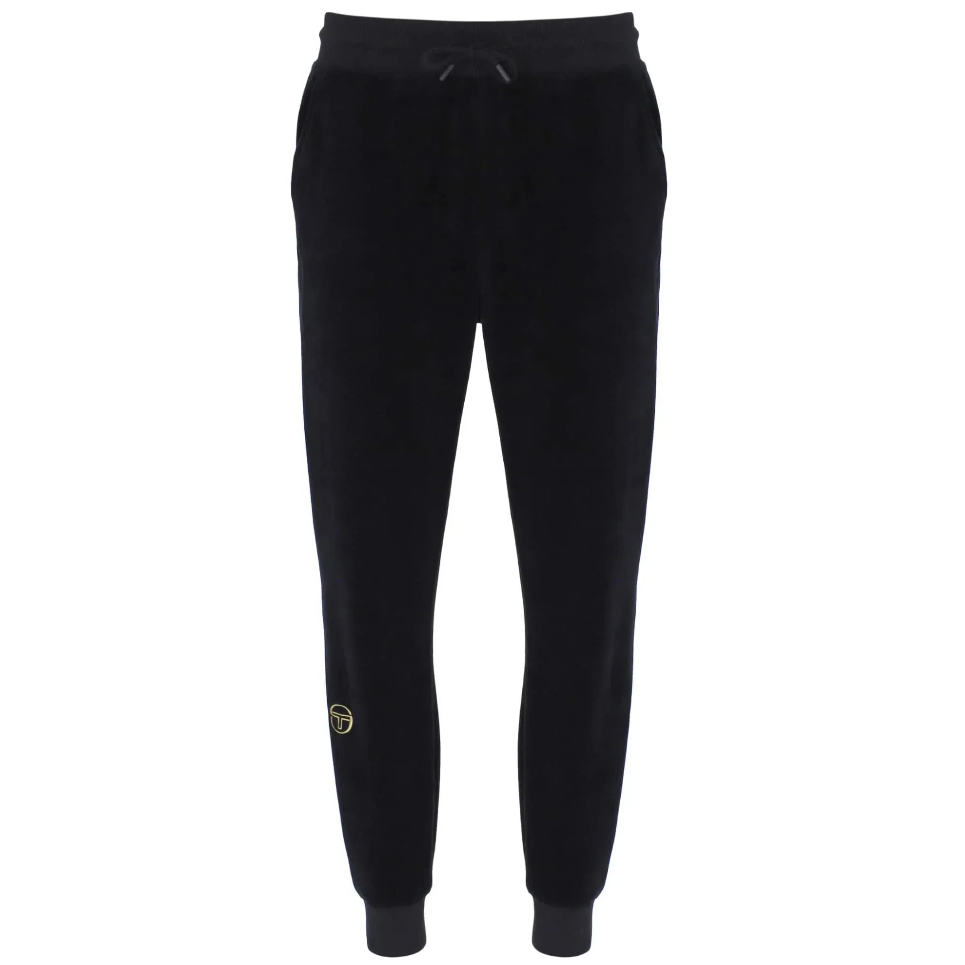 Sergio Tacchini Court Velour Track Pant in Black