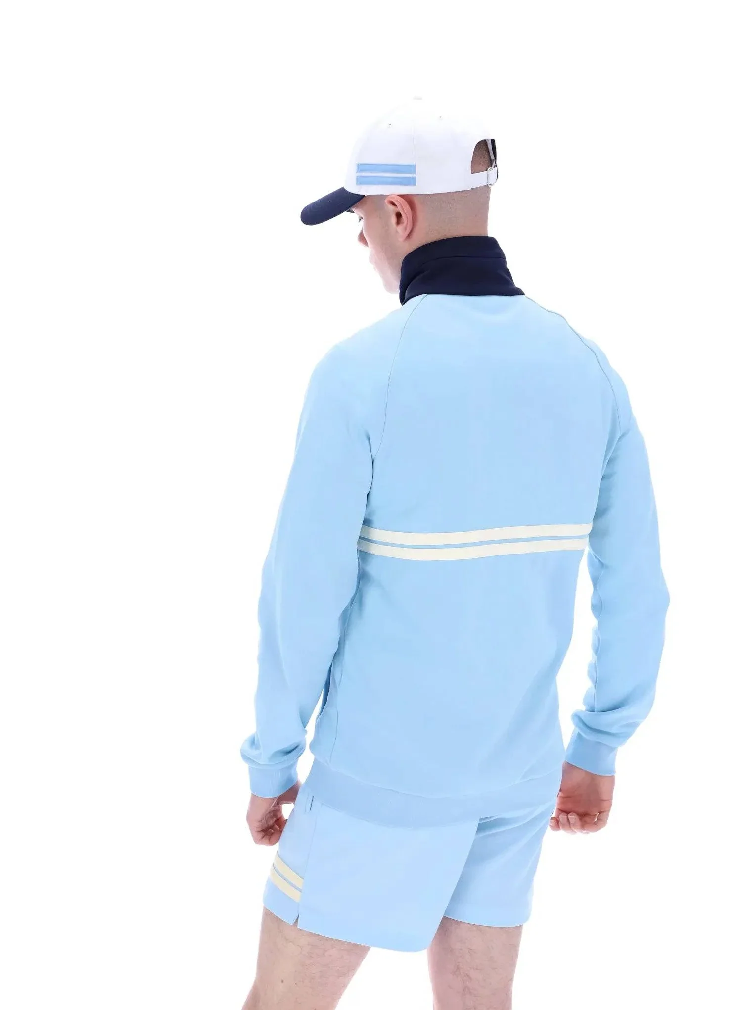 Sergio Tacchini Dallas Track Top In Clear Sky/ Maritime Blue - Image 3