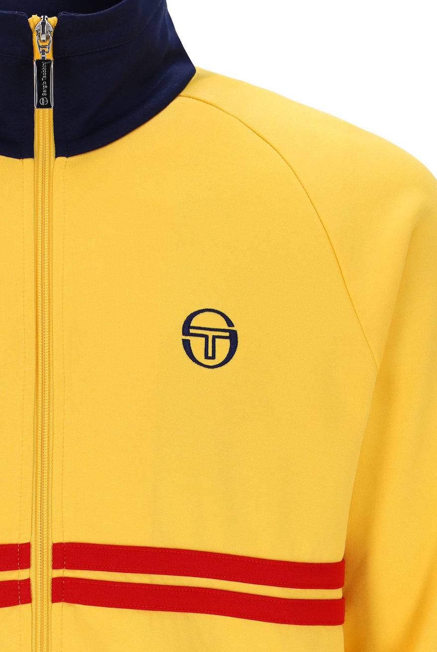 Sergio Tacchini Dallas Track Top in Daffodill/Maritime Blue/Adrenaline Rush - Image 2