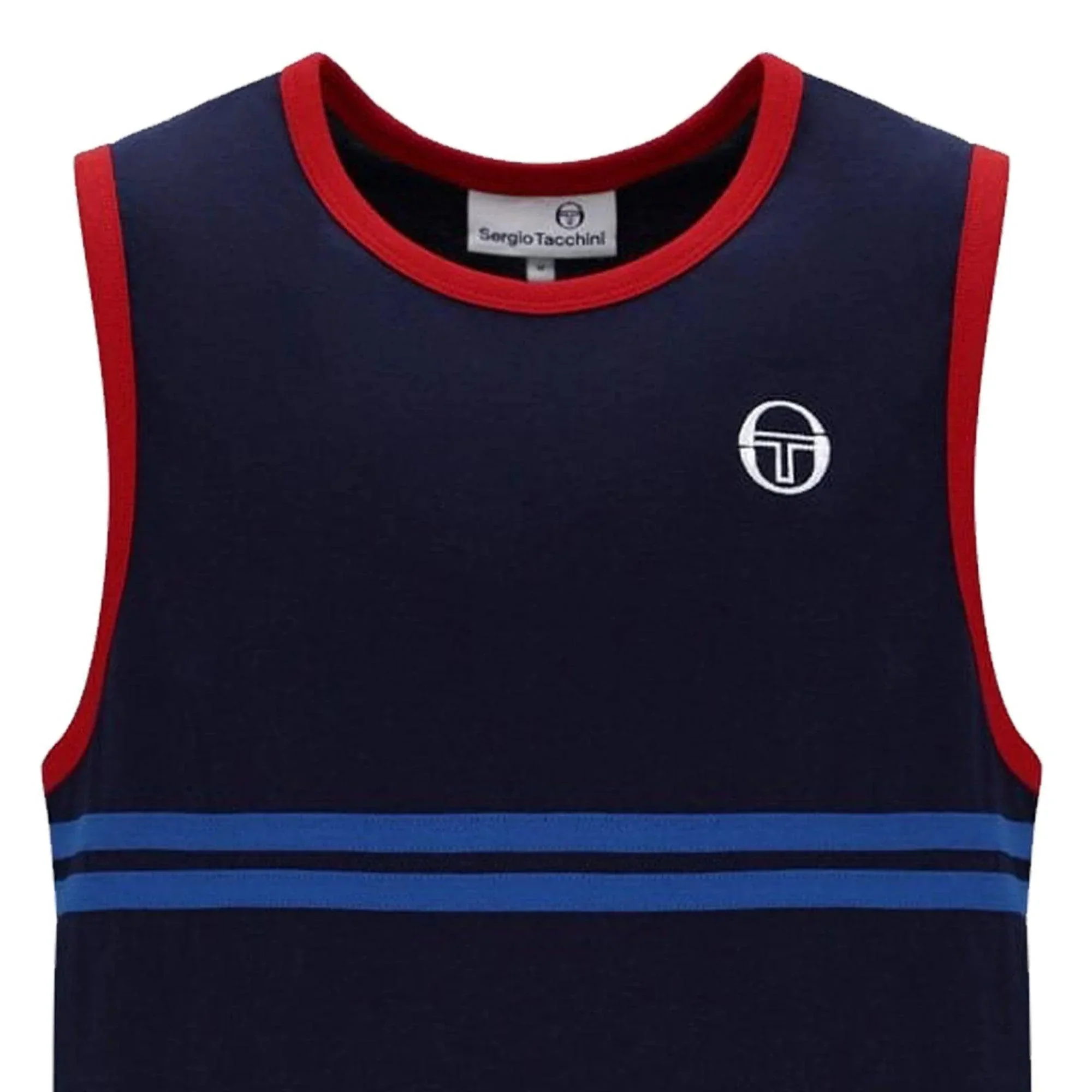 Sergio Tacchini Dallas Vest Maritime Blue/Adrenaline Rush/Nautical Blue - Image 2