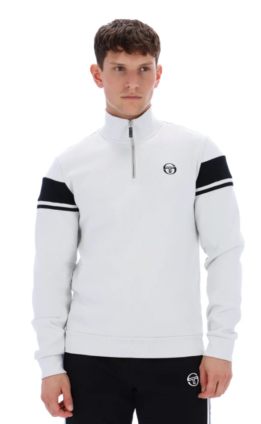 Sergio Tacchini Damarindo Quarter Zip Jumper Glacier Grey/Black