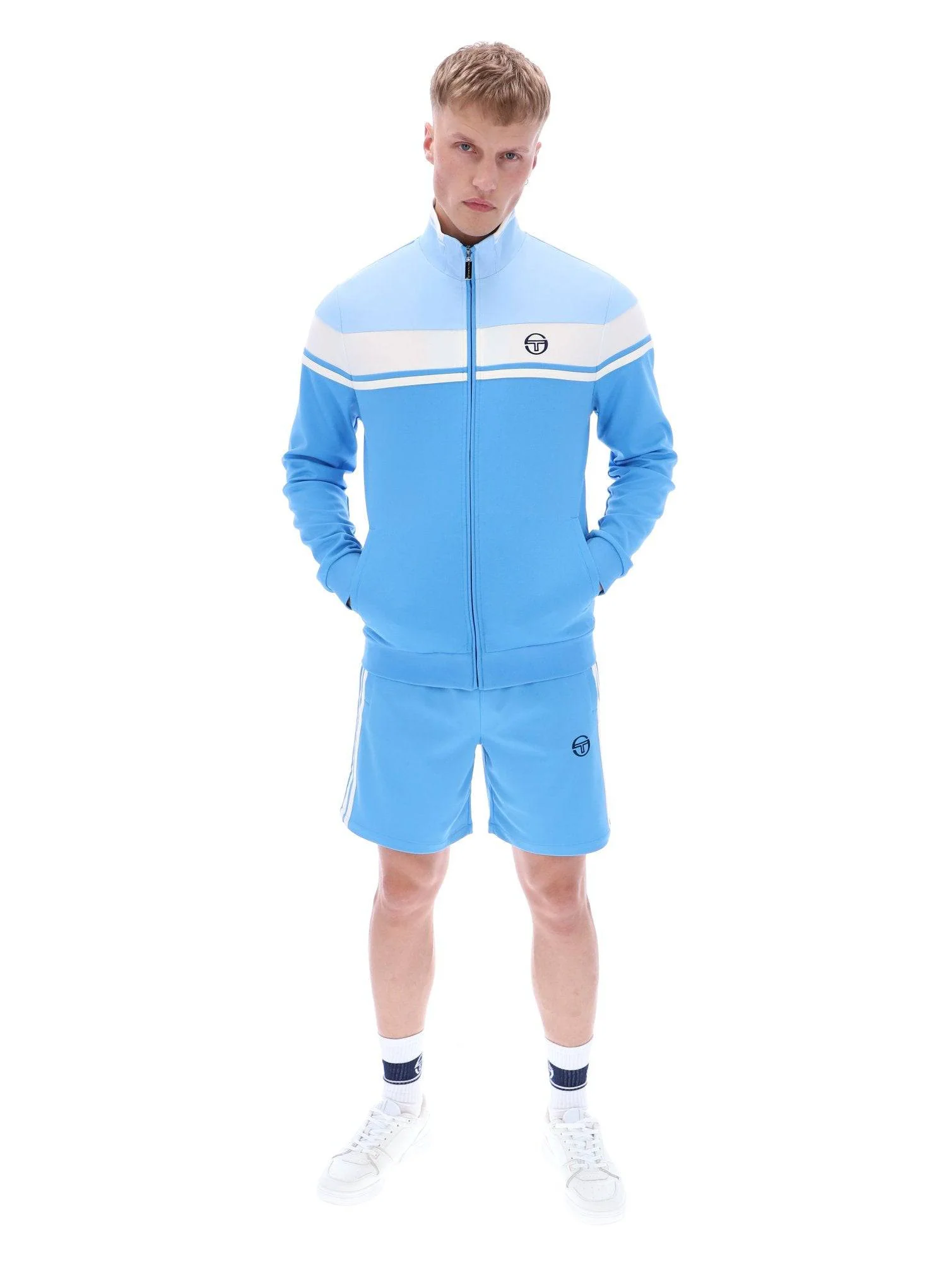 Sergio Tacchini Damarindo Track Top Azure Blue/White - Image 2