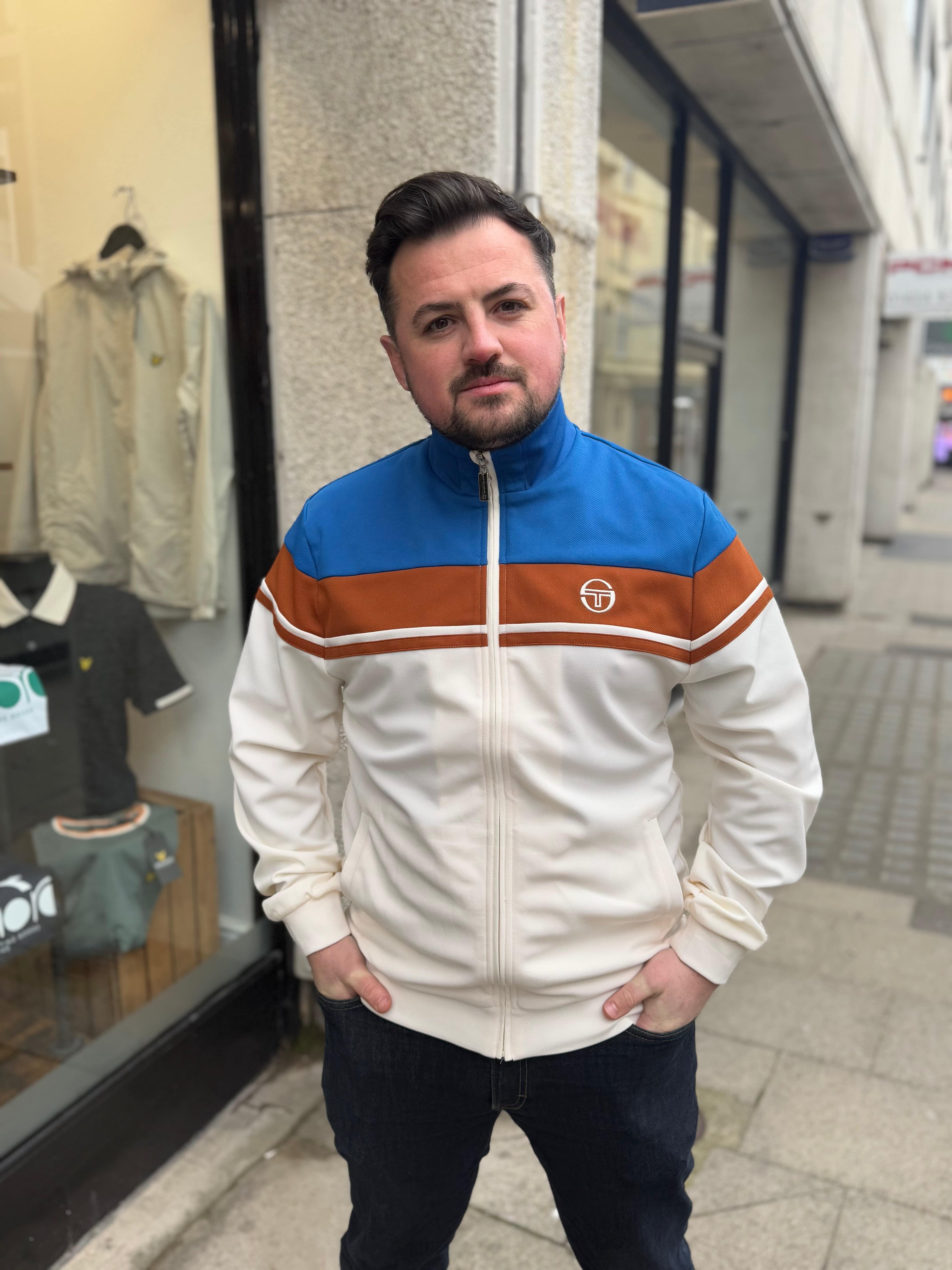 Sergio Tacchini Damarindo Track Top Nautical Blue/Gardenia/Mocha Bisque