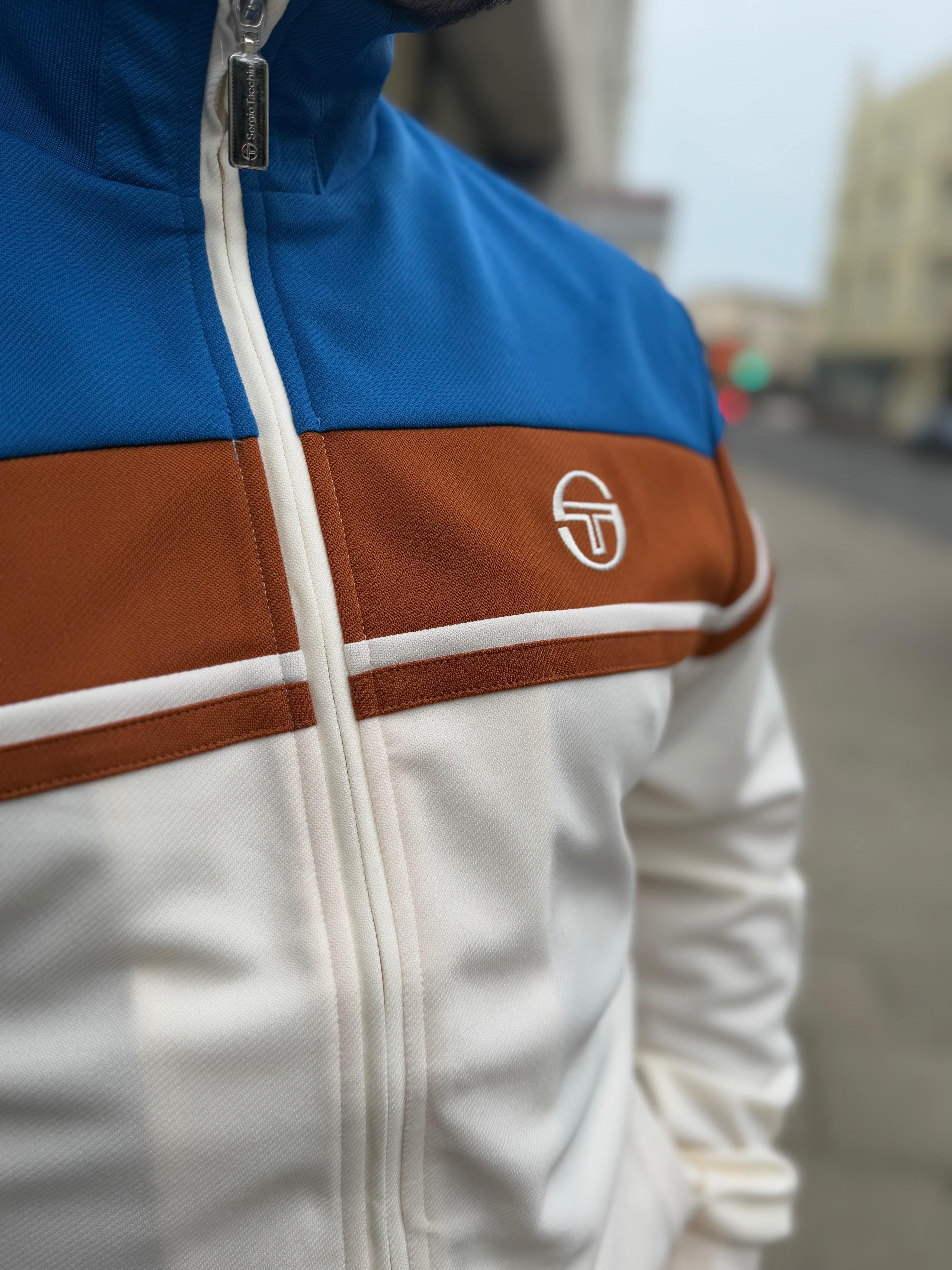 Sergio Tacchini Damarindo Track Top Nautical Blue/Gardenia/Mocha Bisque - Image 2