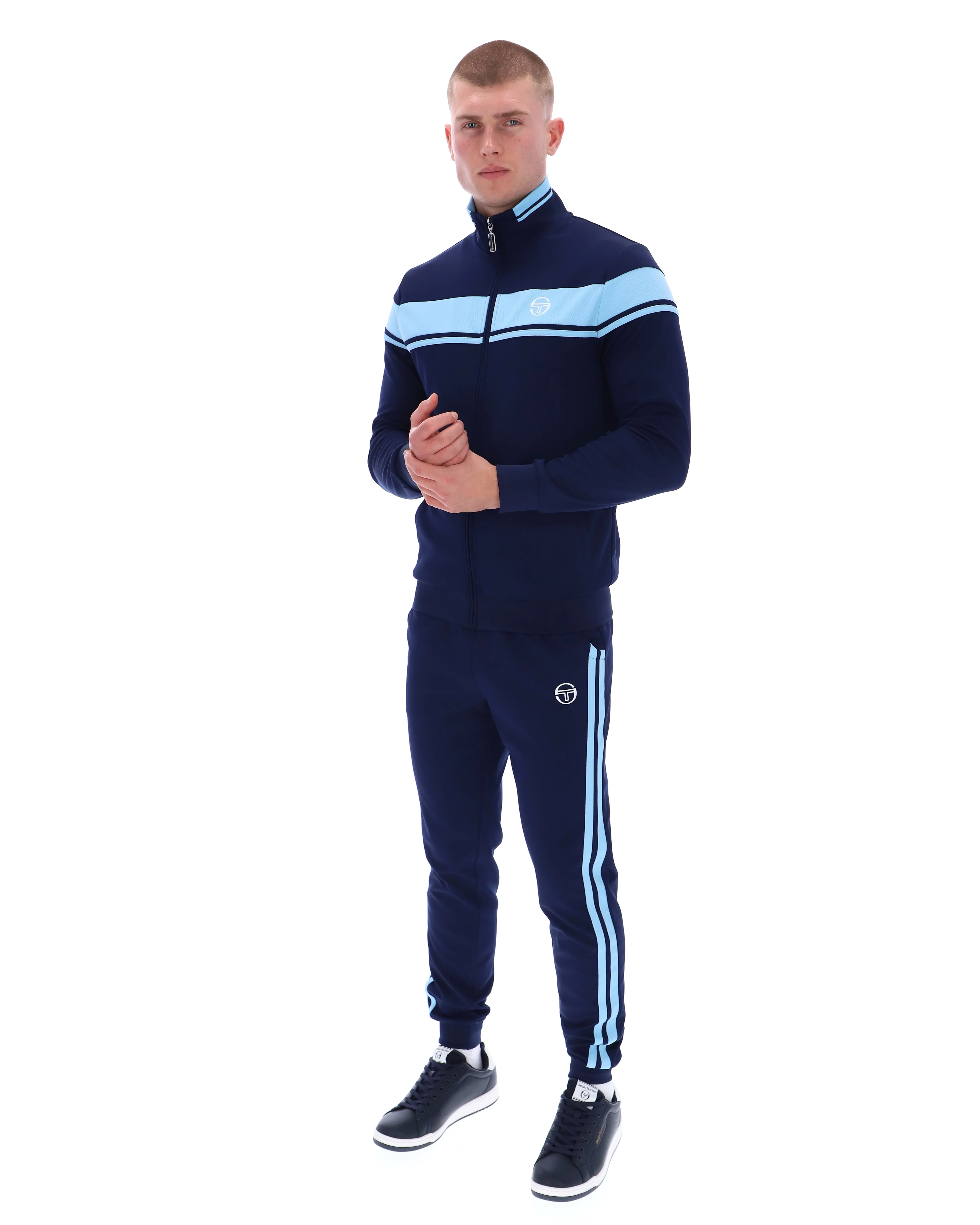 Sergio Tacchini Damarindo Track Top Navy/Baltic Sea - Image 3