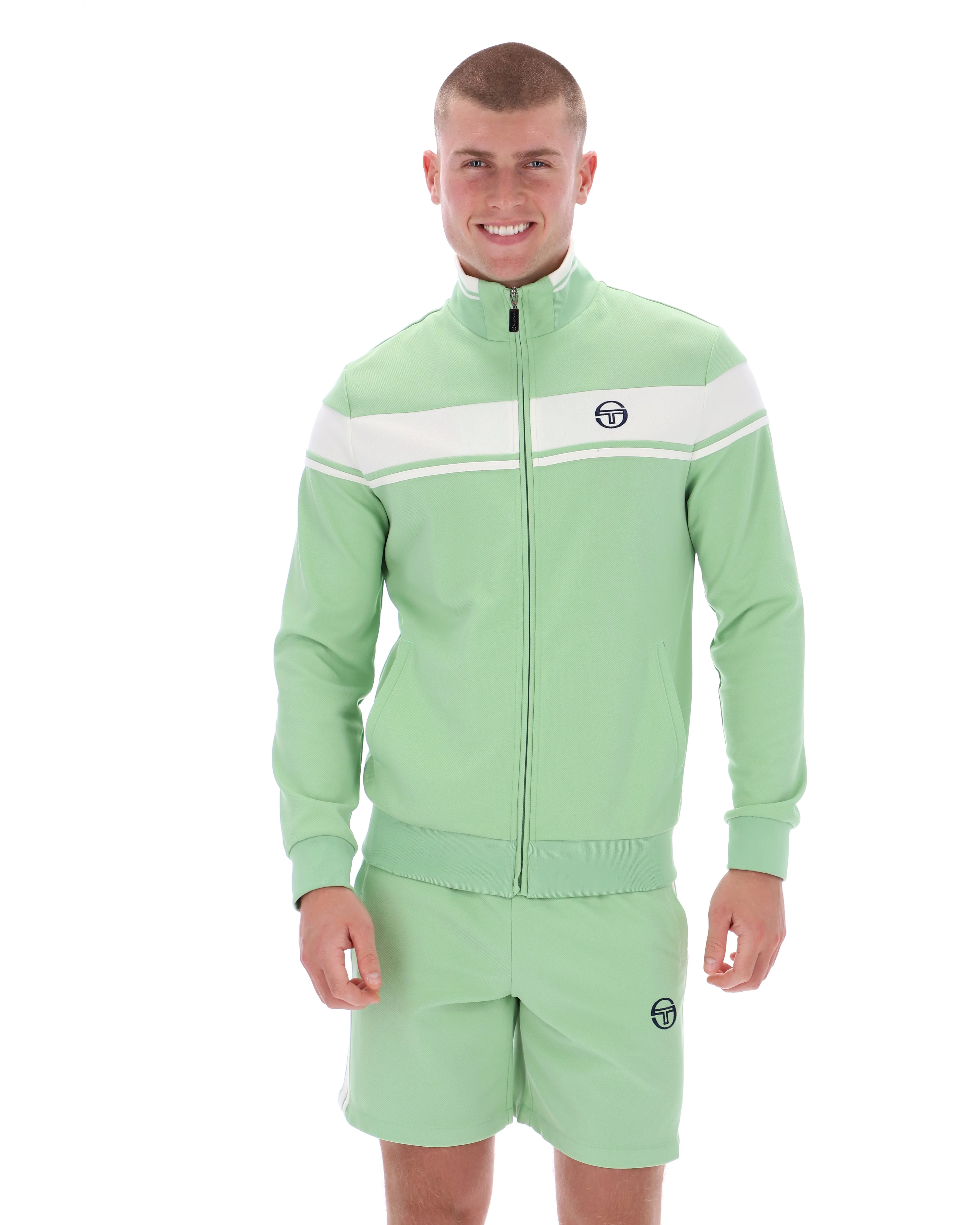 Sergio Tacchini Damarindo Track Top Quiet Green/Gardenia