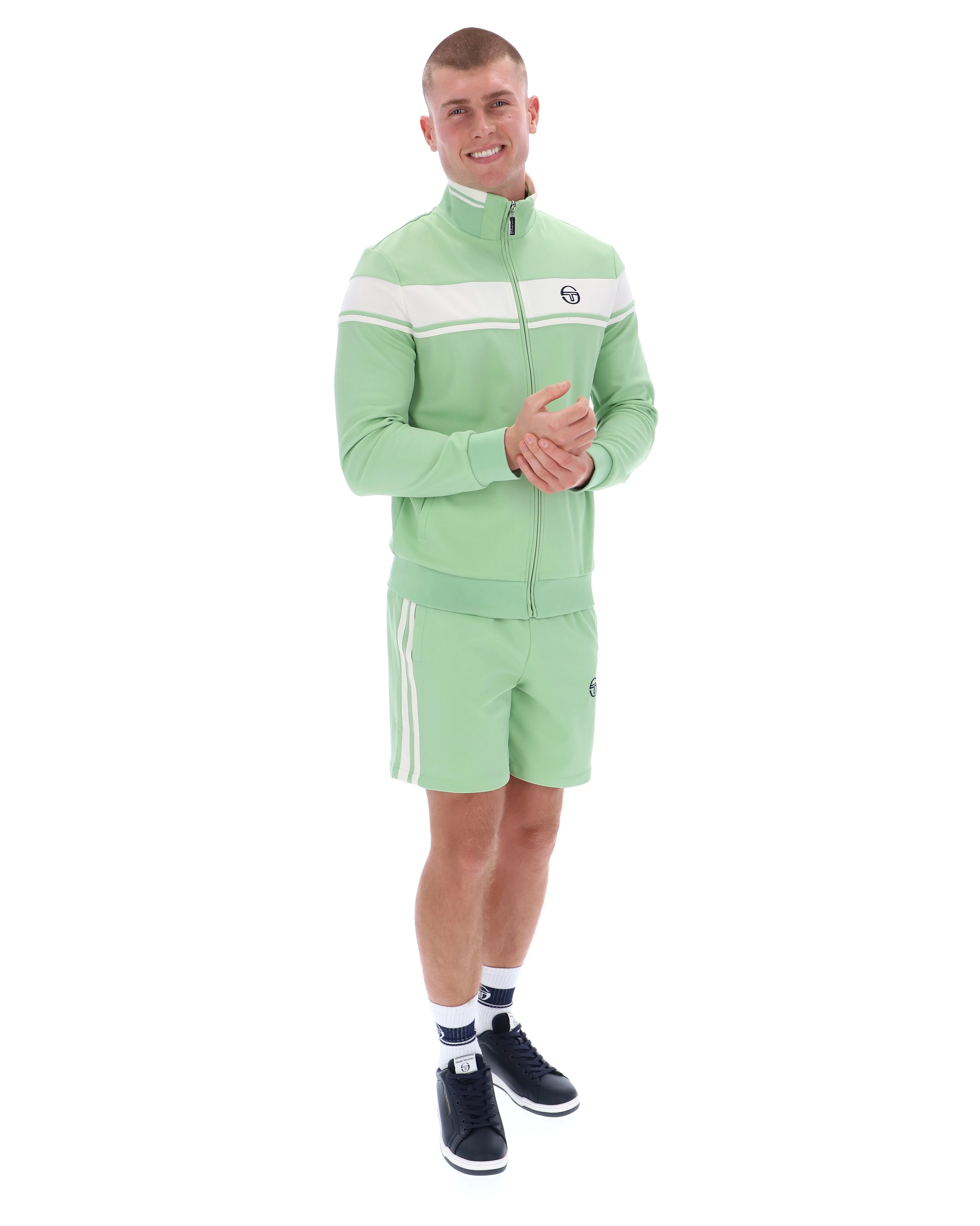 Sergio Tacchini Damarindo Track Top Quiet Green/Gardenia - Image 4