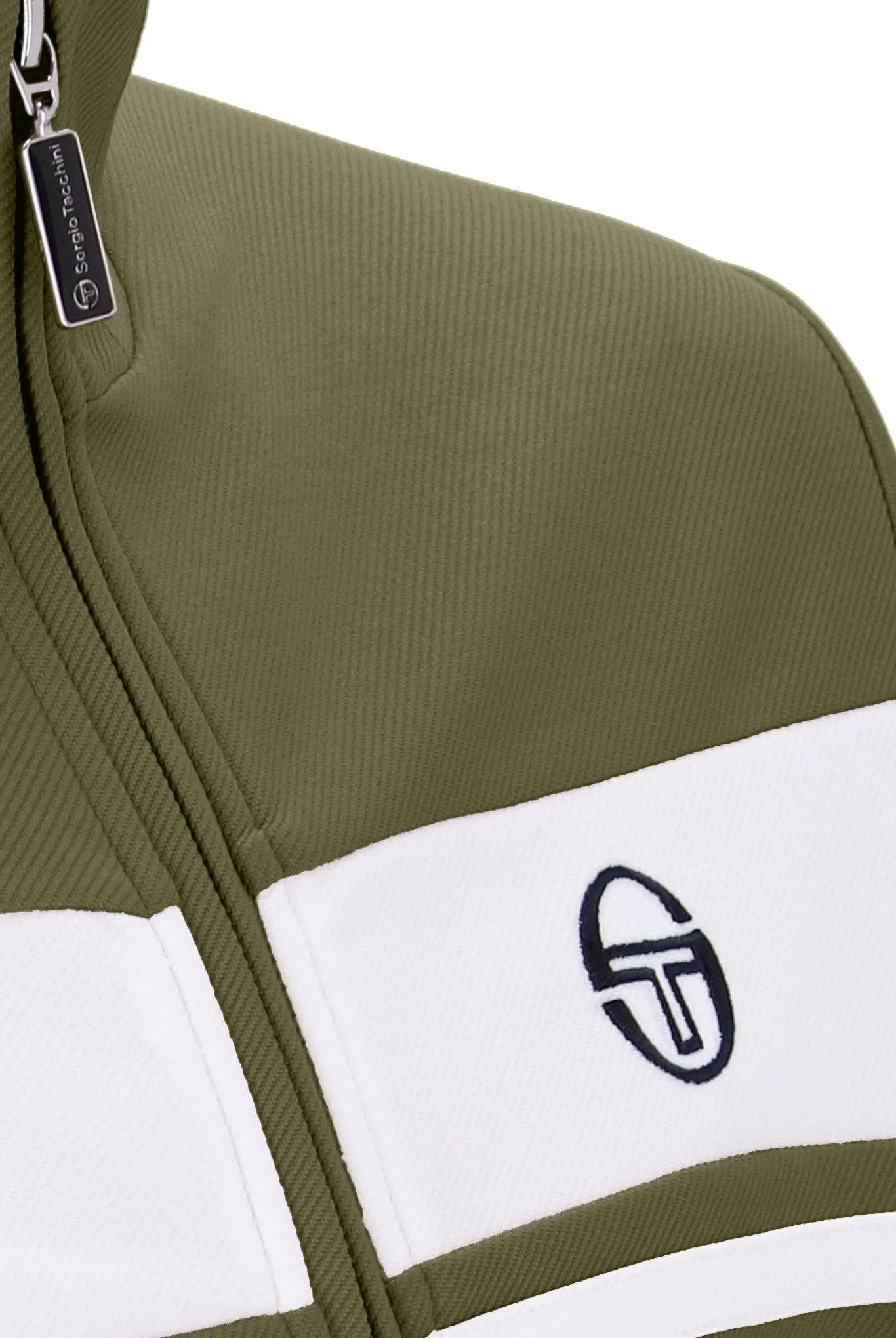 Sergio Tacchini Damarindo Track Top Sphagnum/Gardenia - Image 3