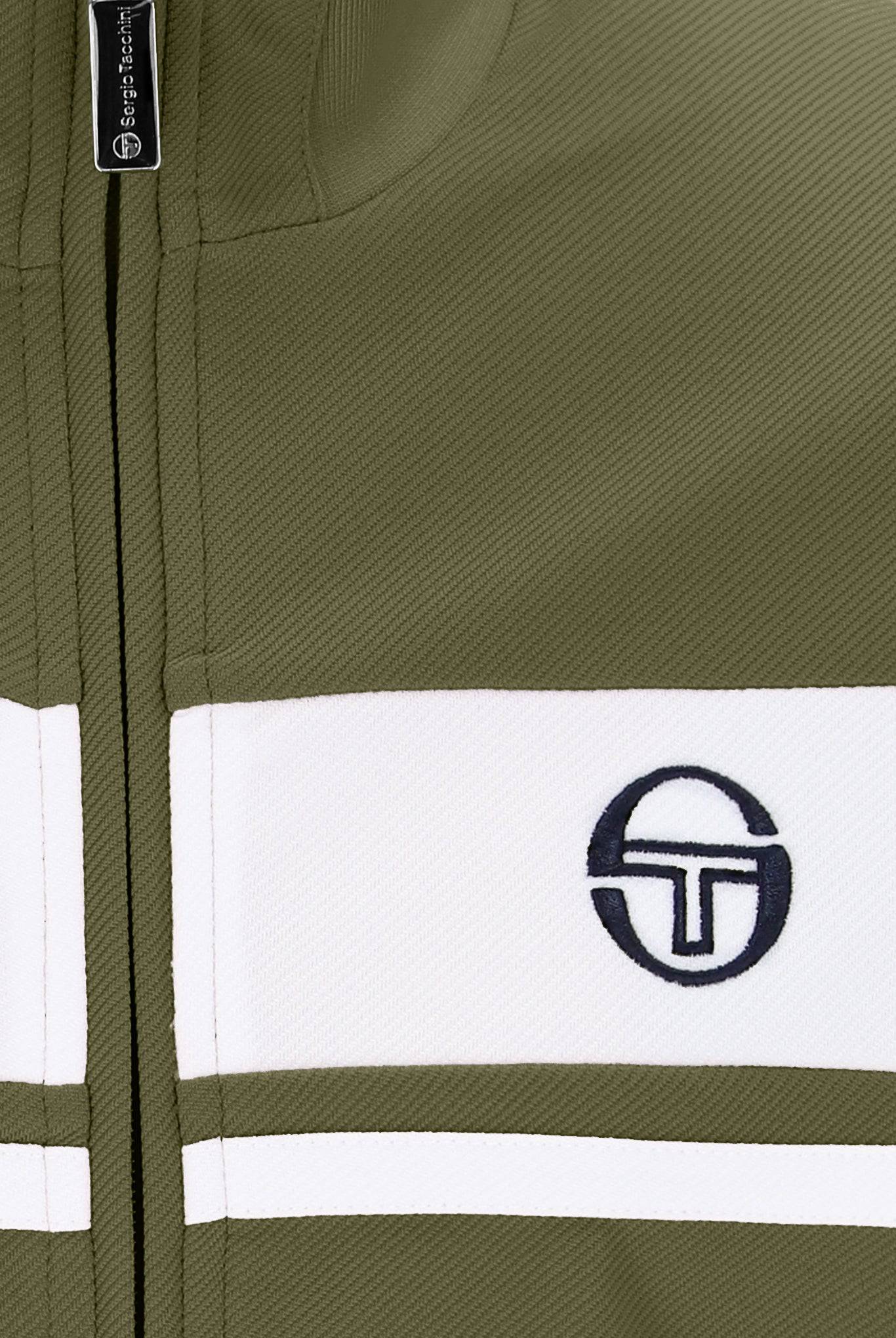 Sergio Tacchini Damarindo Track Top Sphagnum/Gardenia - Image 4