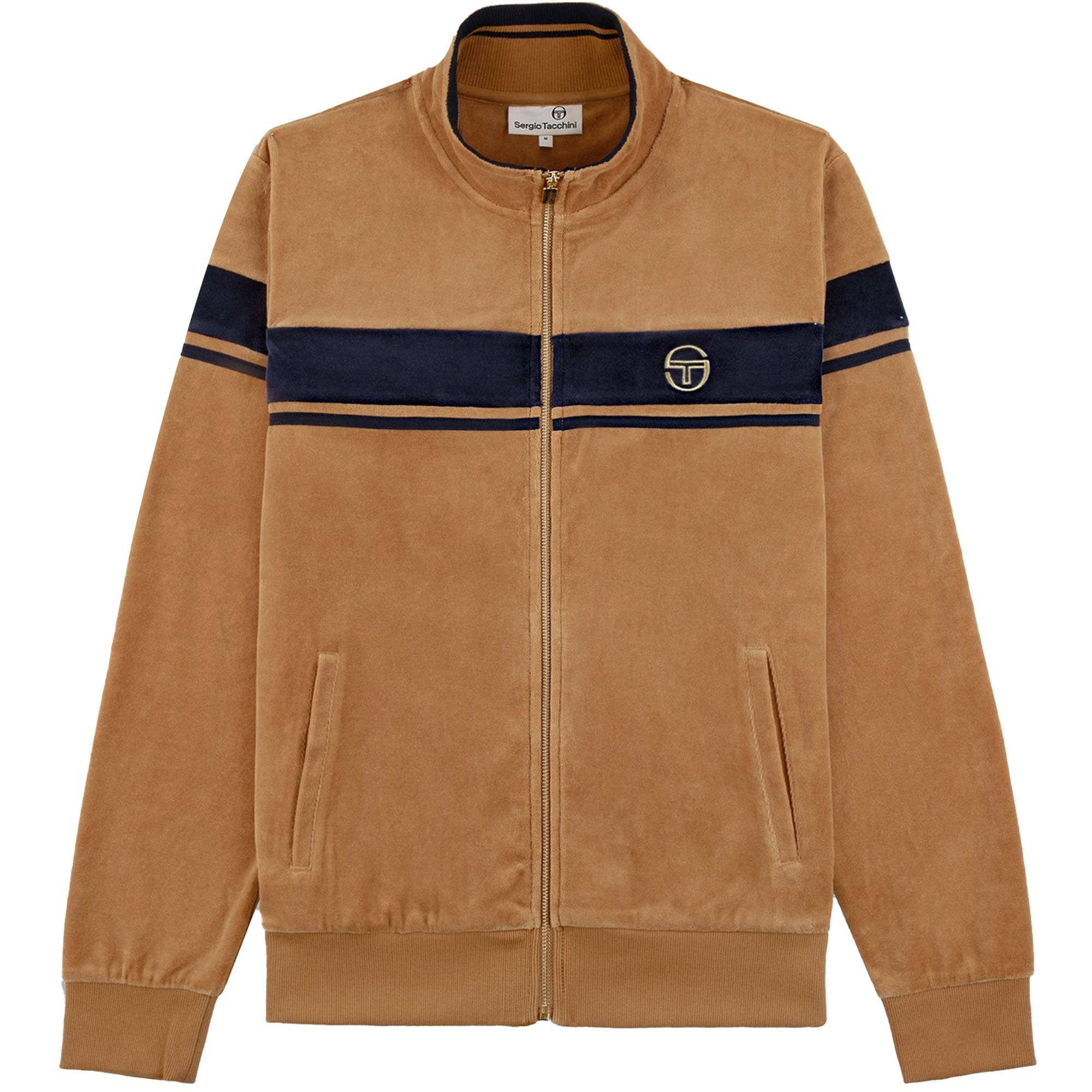 Sergio Tacchini Damarindo Velour Full Tracksuit Almond - Image 2