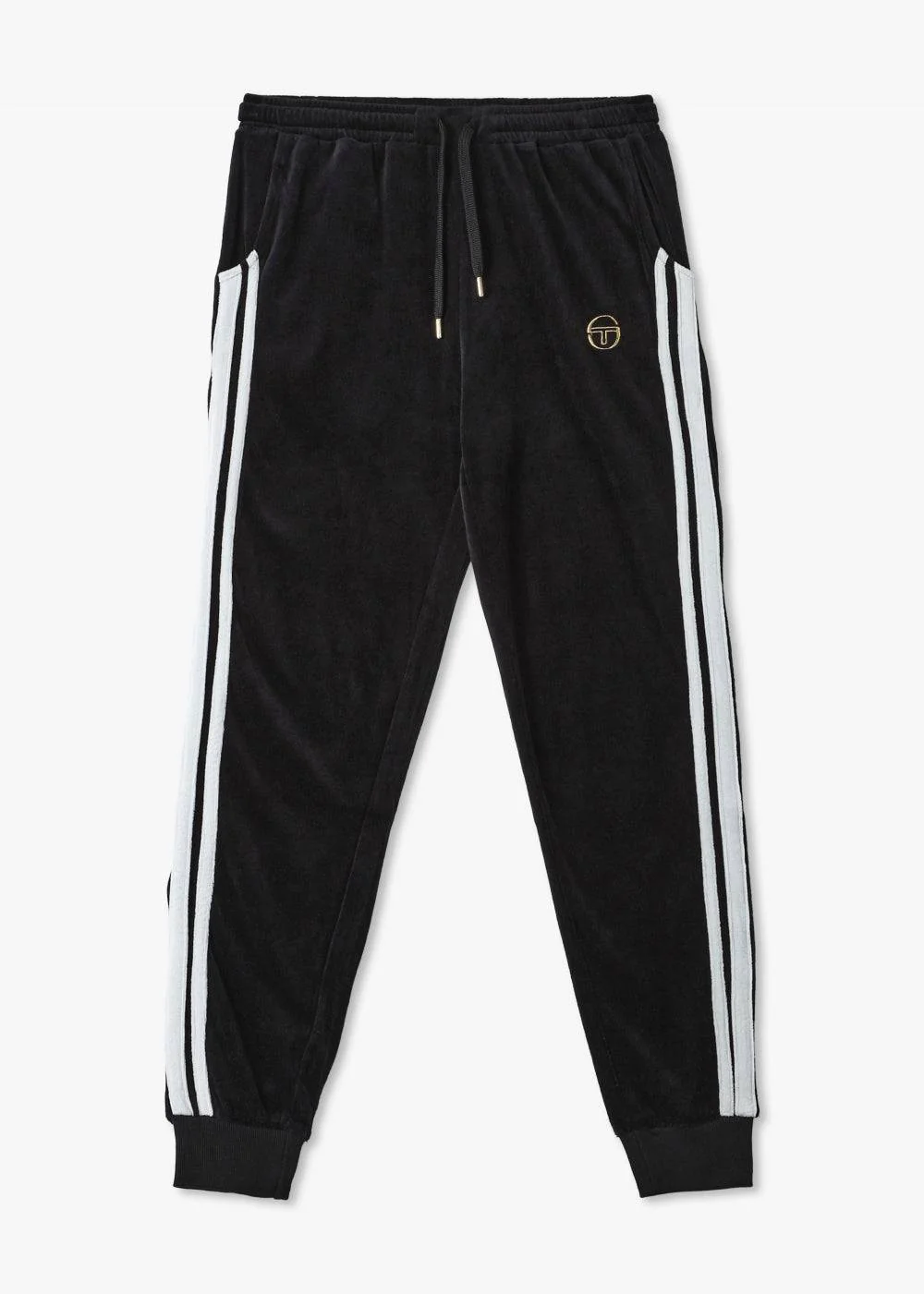 Sergio Tacchini Damarindo Velour Track Pants In Black