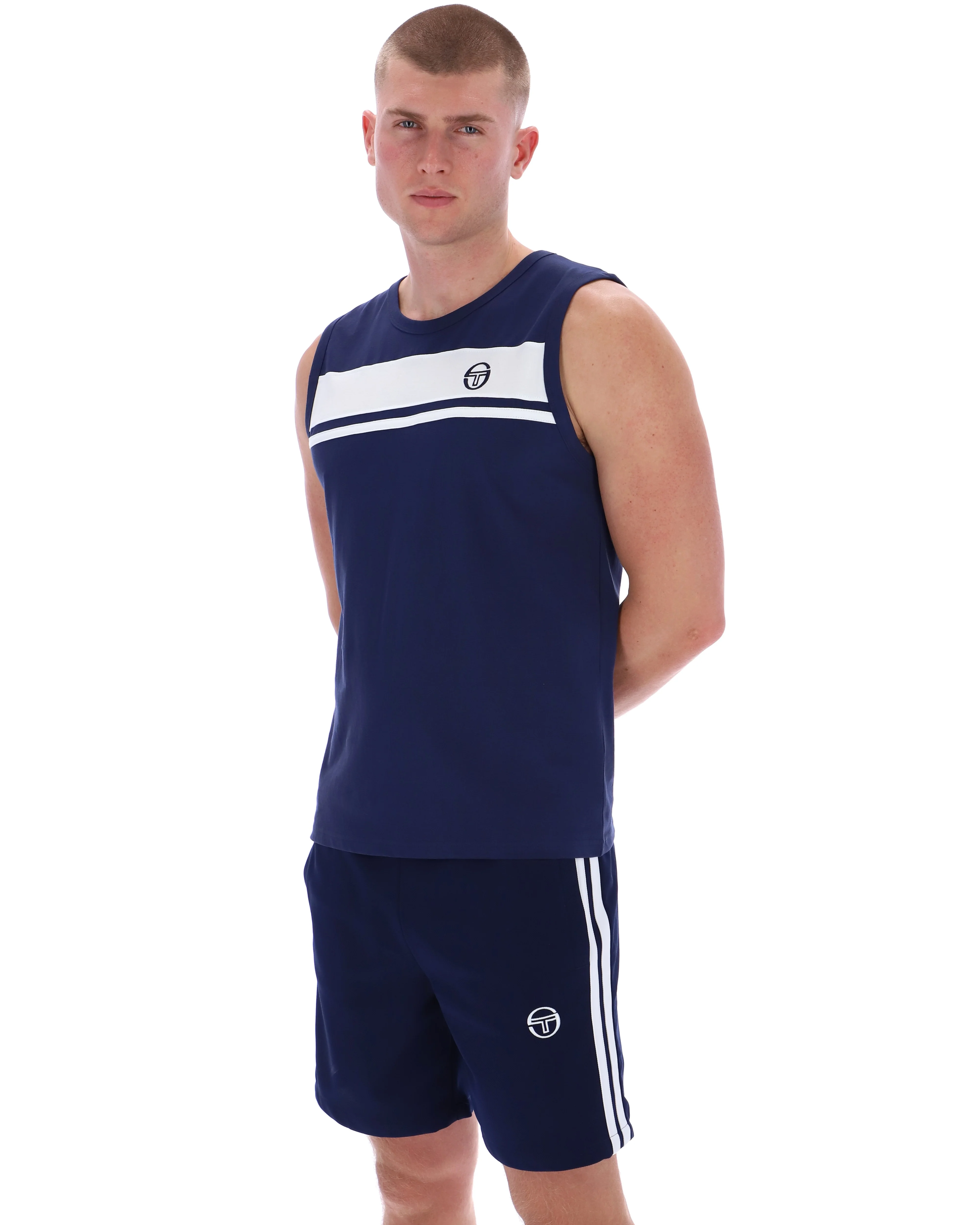 Sergio Tacchini Damarindo Vest Navy/White - Image 2