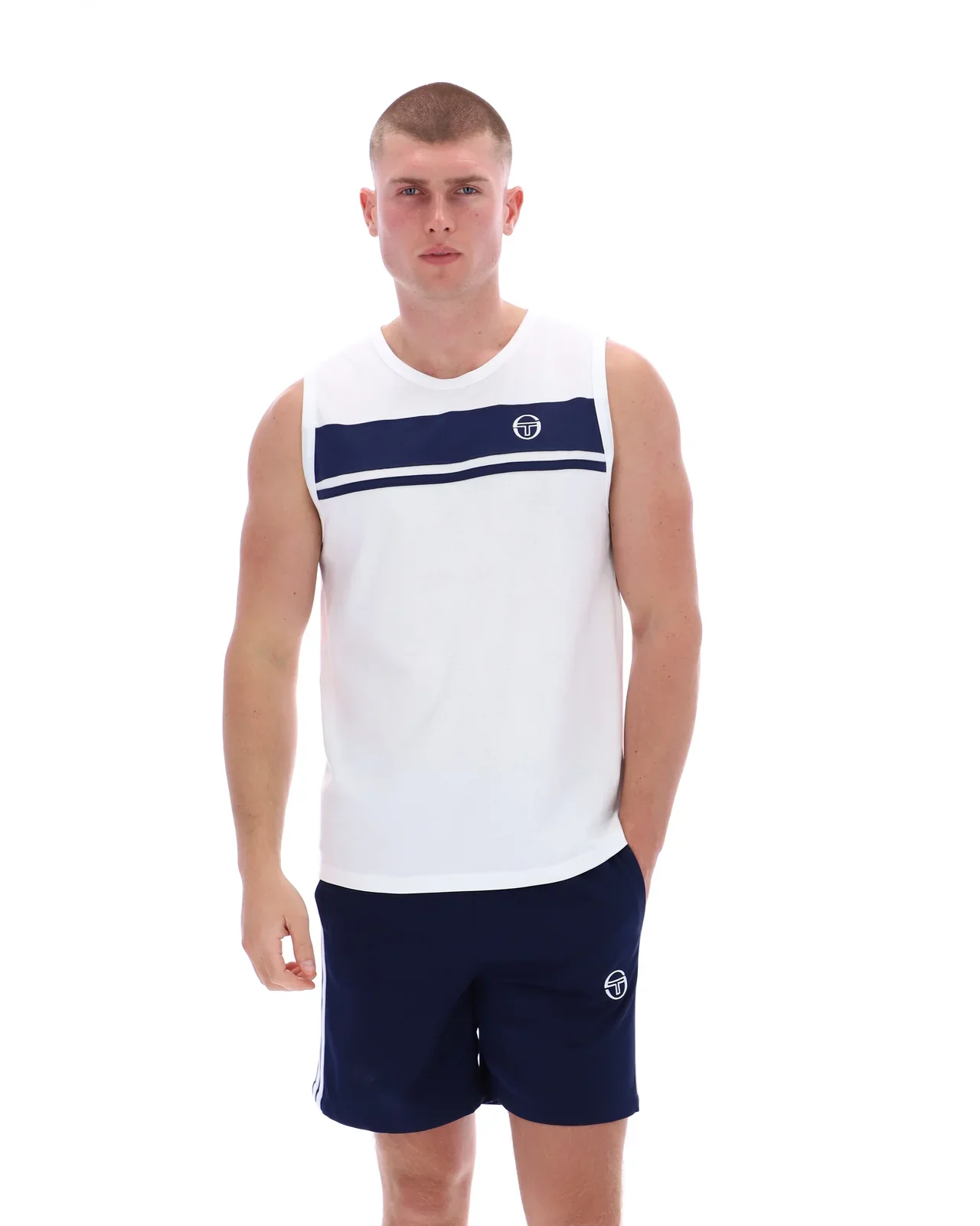 Sergio Tacchini Damarindo Vest White/Navy