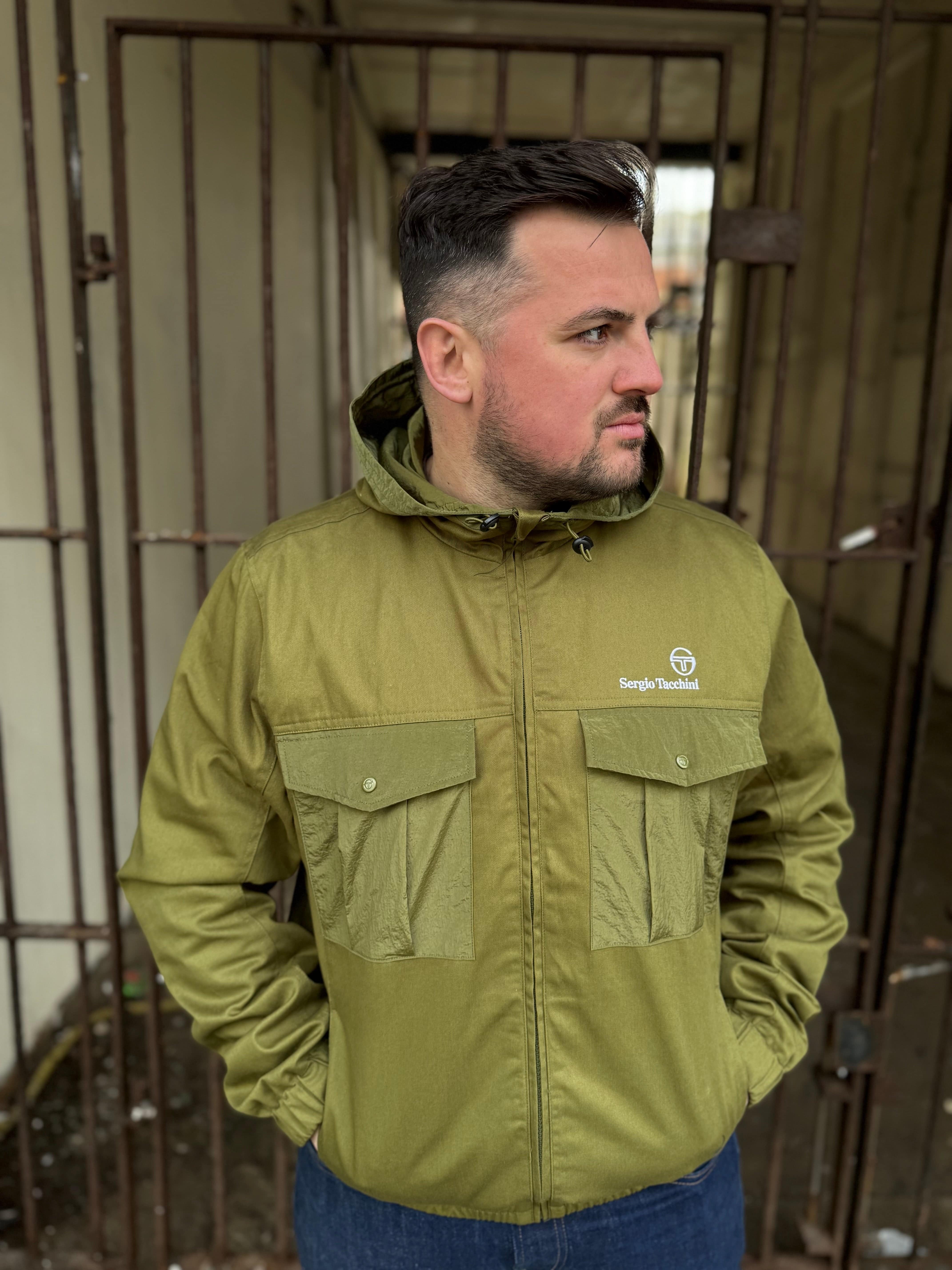 Sergio Tacchini Dario Hoodie Jacket in Sphagnum