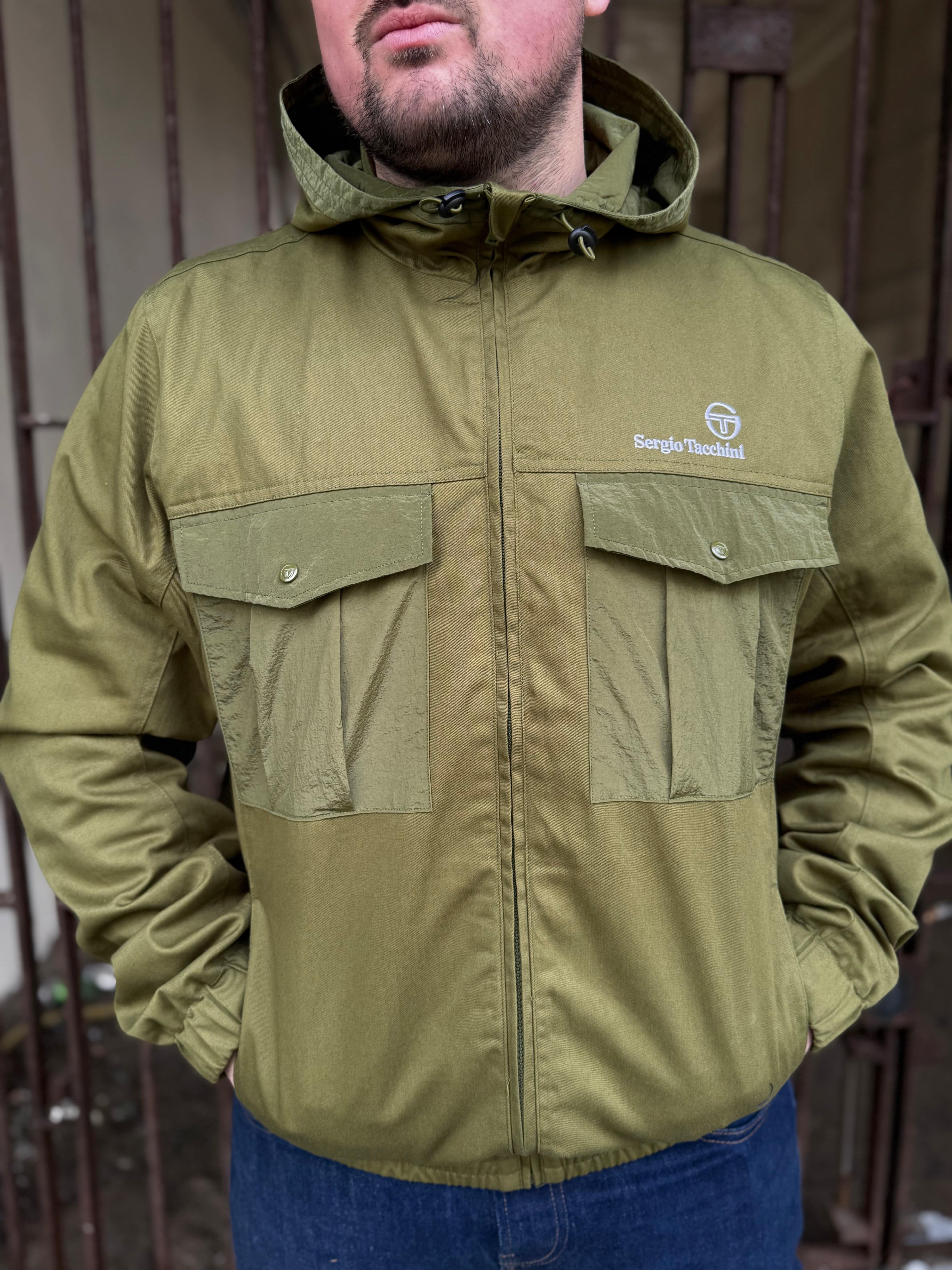 Sergio Tacchini Dario Hoodie Jacket in Sphagnum - Image 2