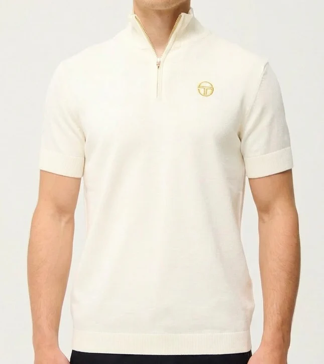 Sergio Tacchini Daytone Knitted Polo Shirt Gardenia