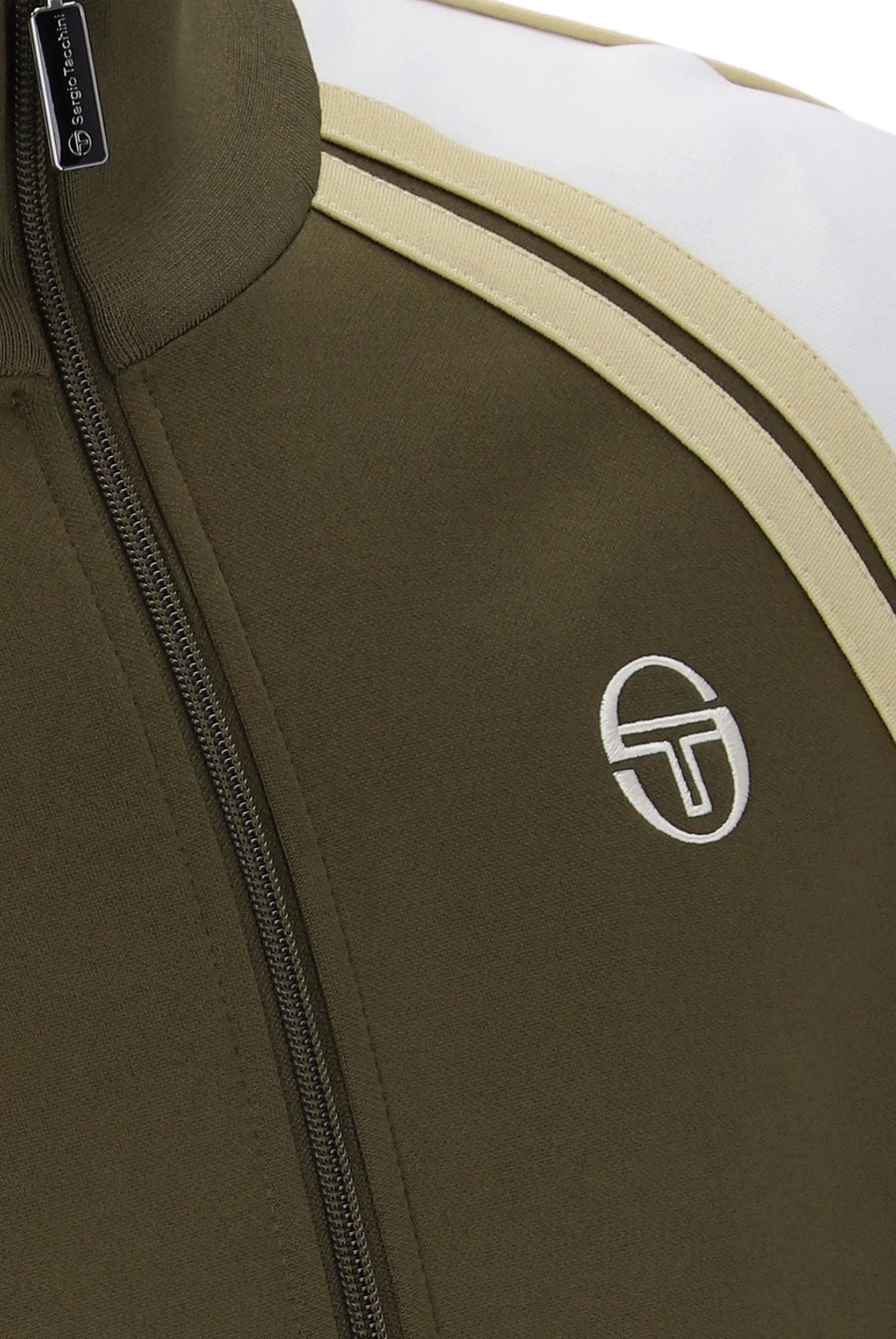 Sergio Tacchini Ghibli Davis Track Top Dark Olive/Gardenia/Mojave Desert - Image 3